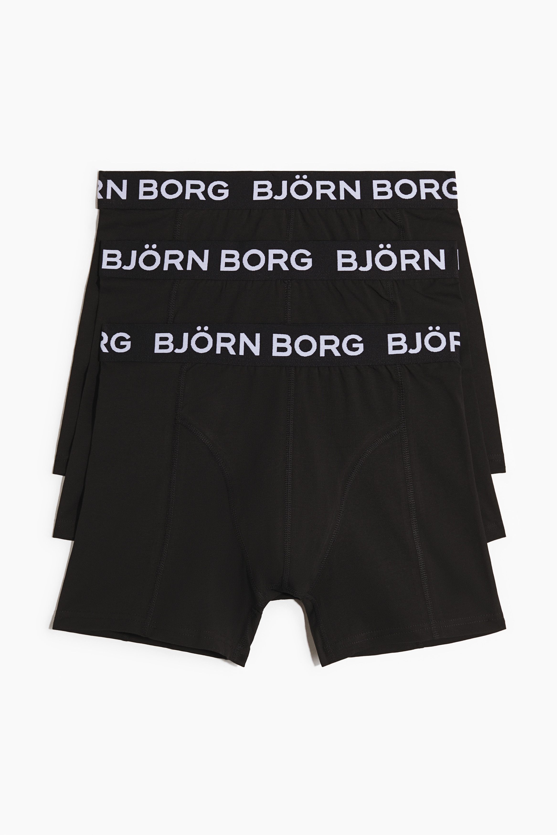 Herr - Svart Cotton Stretch Boxer 3p - Size: XS  - H&M