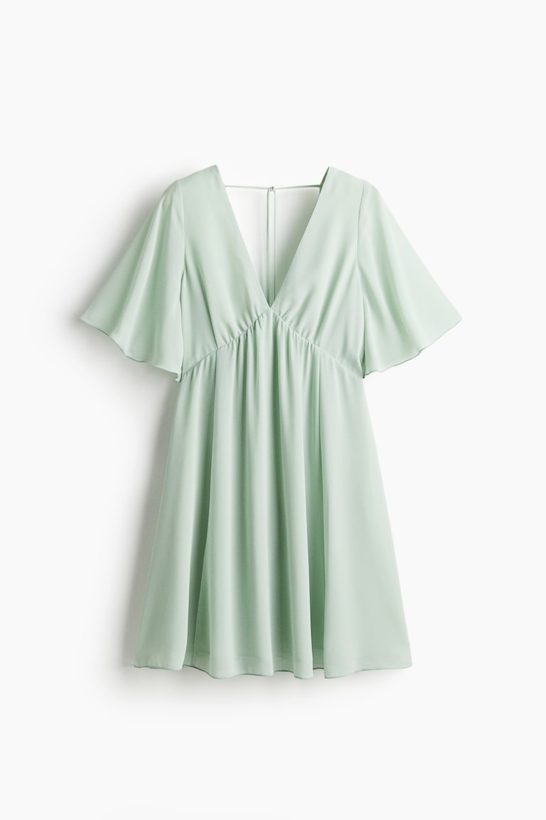 Women's Light green V-Neck Chiffon Dress | H&M US Women's Light green V-Neck Chiffon Dress | H&M US