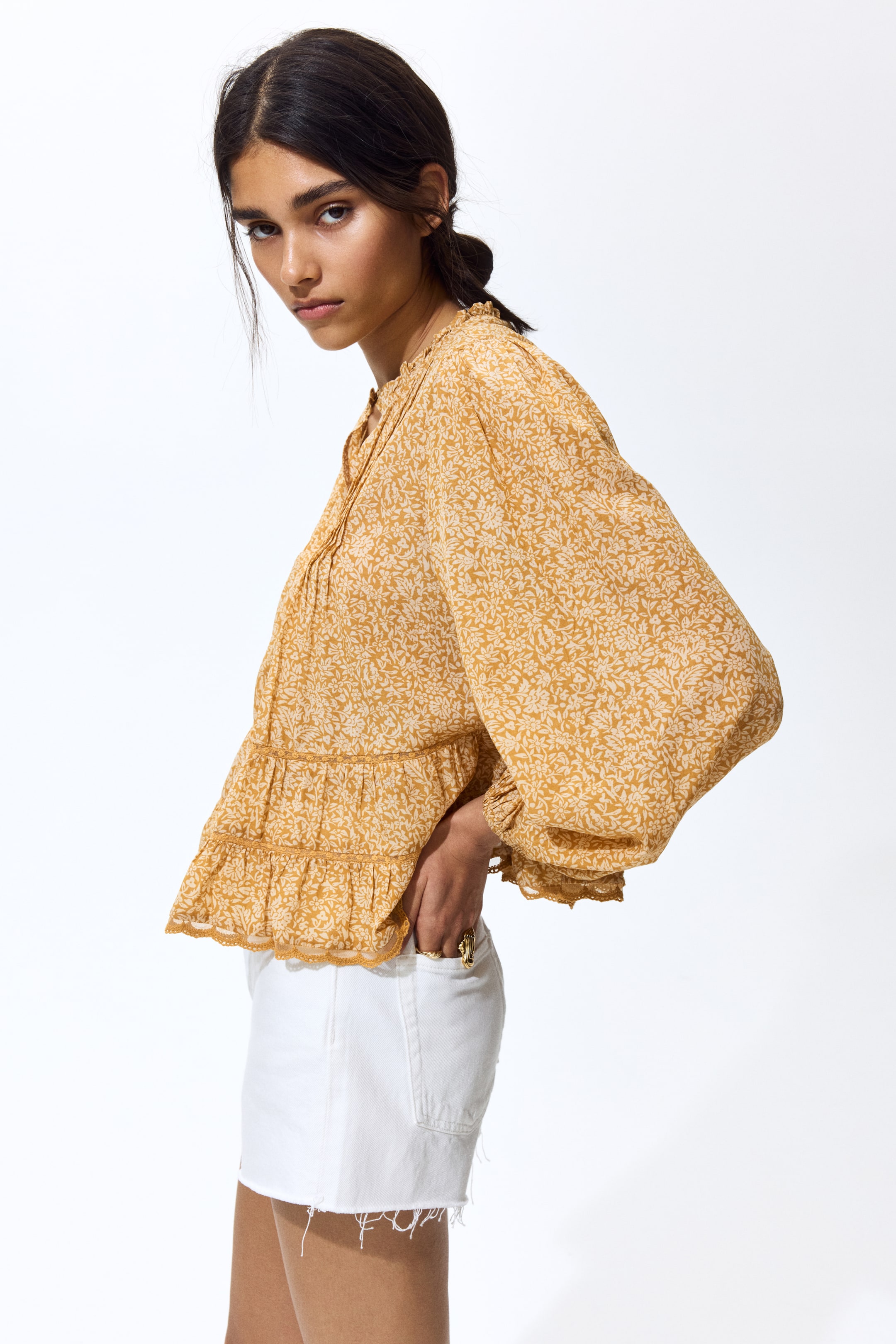 Blouse with Pintucks