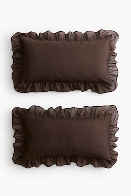 2-pack örngott med volangkant