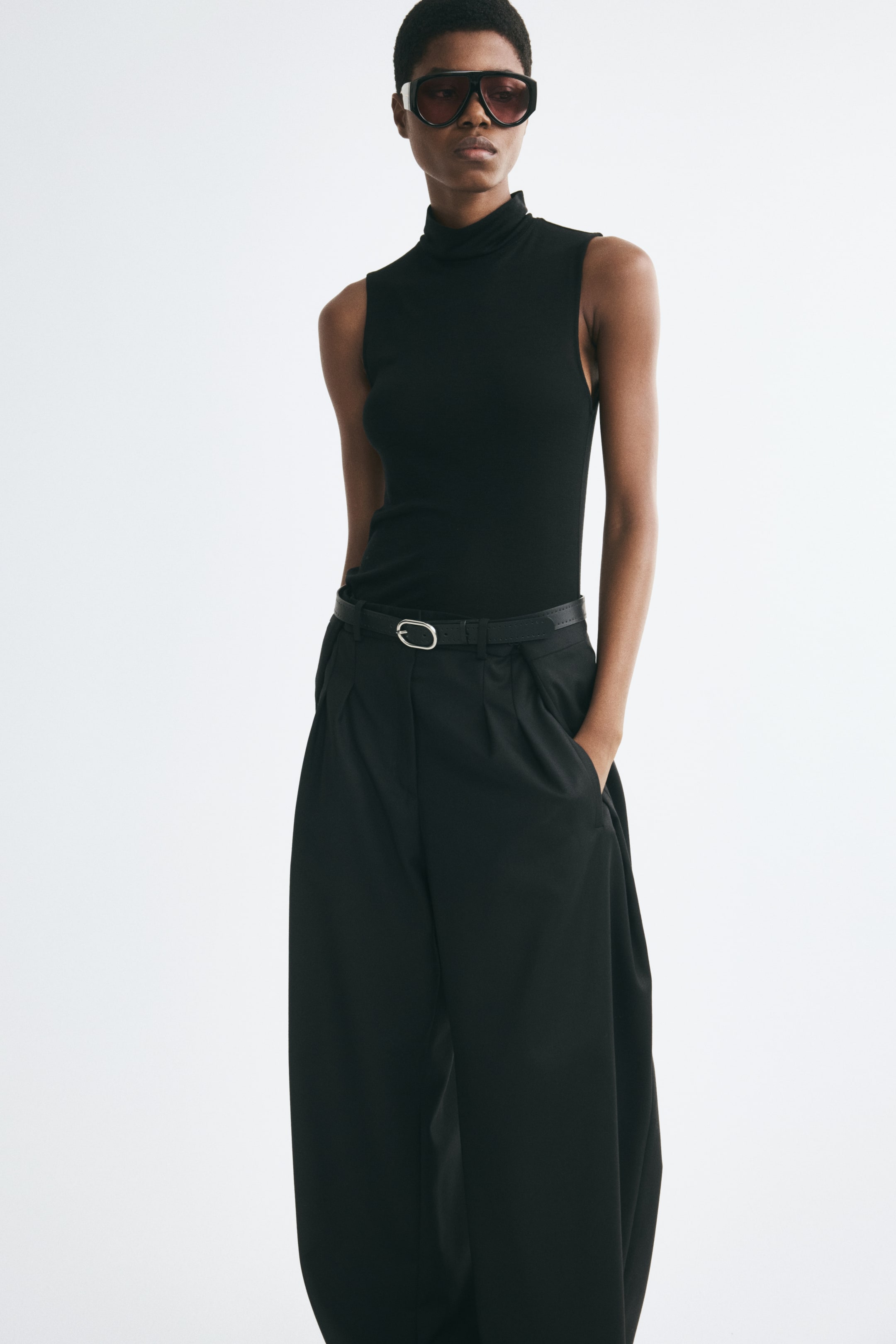Wool Mock Turtleneck Top