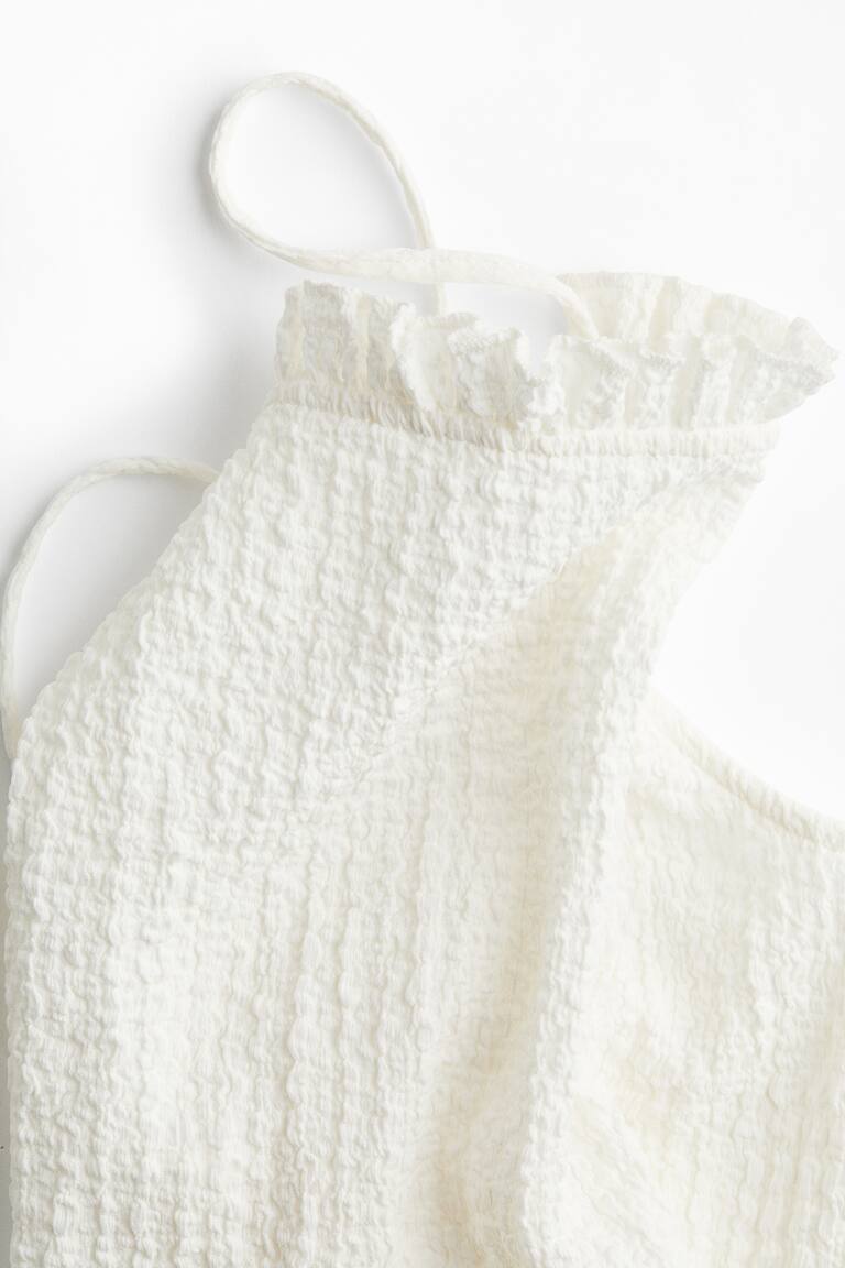 Textured jersey strappy top