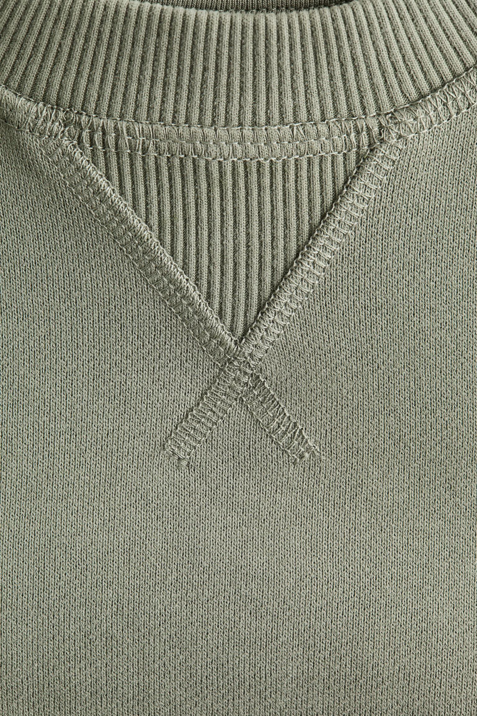 Felpa girocollo - Verde kaki/Verde kaki/Grigio chiaro mélange - 2