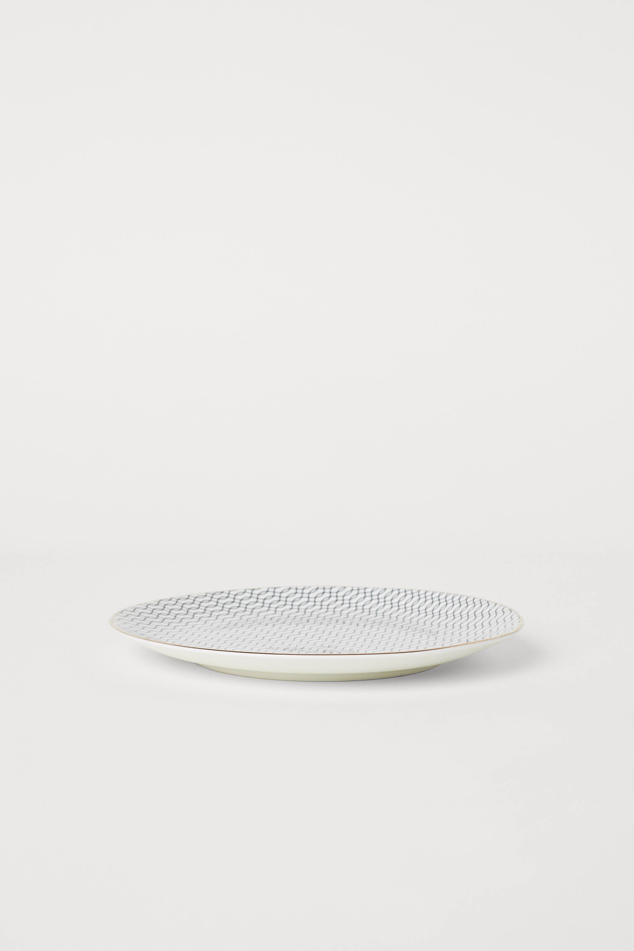 Agrandir l'image: Assiette en porcelaine - Blanc/motif noir - Home All | H&M FR 4