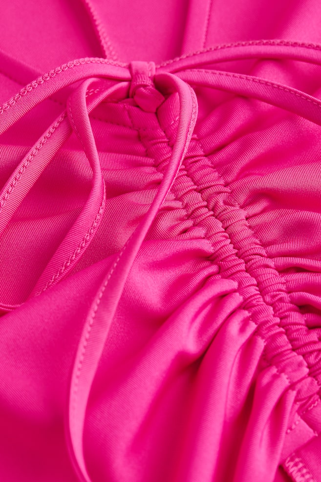 Robe moulante avec lien de serrage - Rose cerise/Noir/Noir/motif - 2