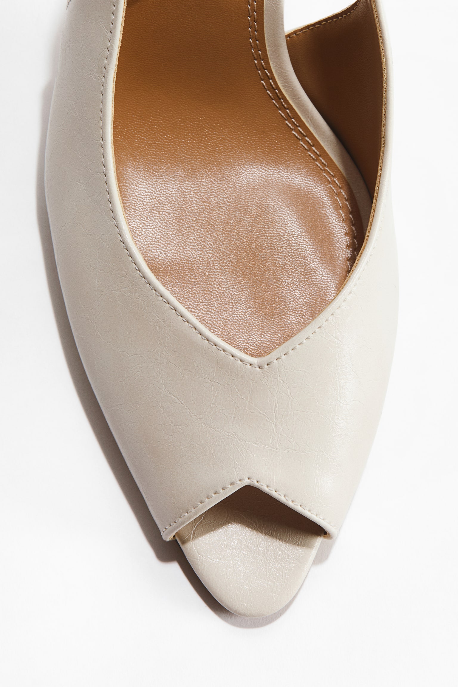 Slingback court shoes - Cream - 4