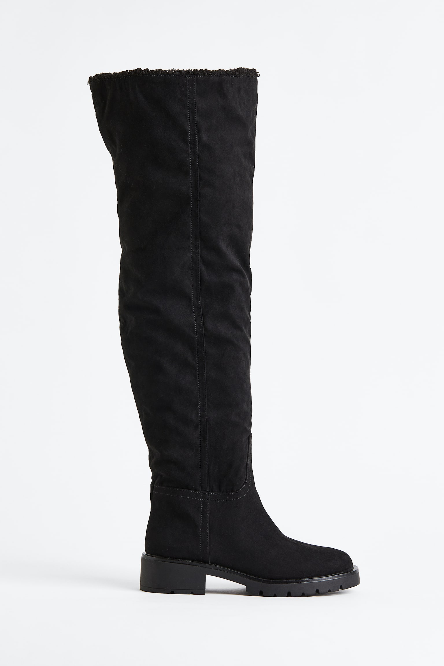 Warm Lined Boots - Black - 1