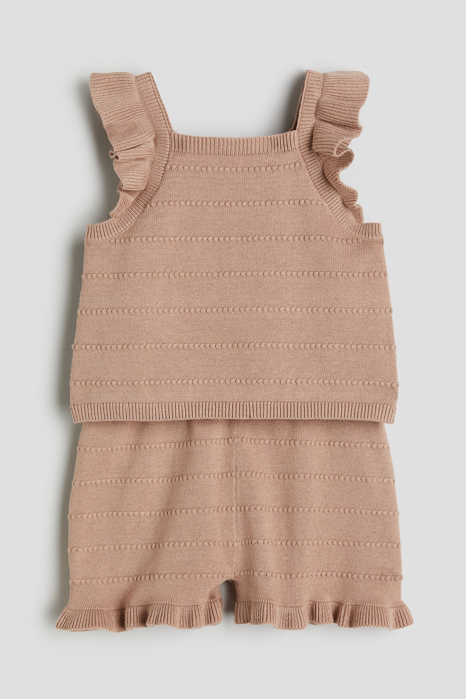 2-piece Knit Set - Beige - 1