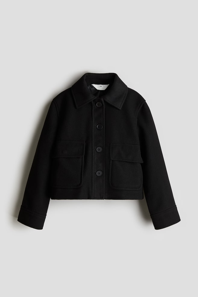 Felted jacket - Black/Navy blue - 1