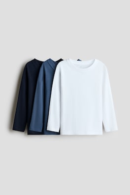 3-pack långärmad T-shirt