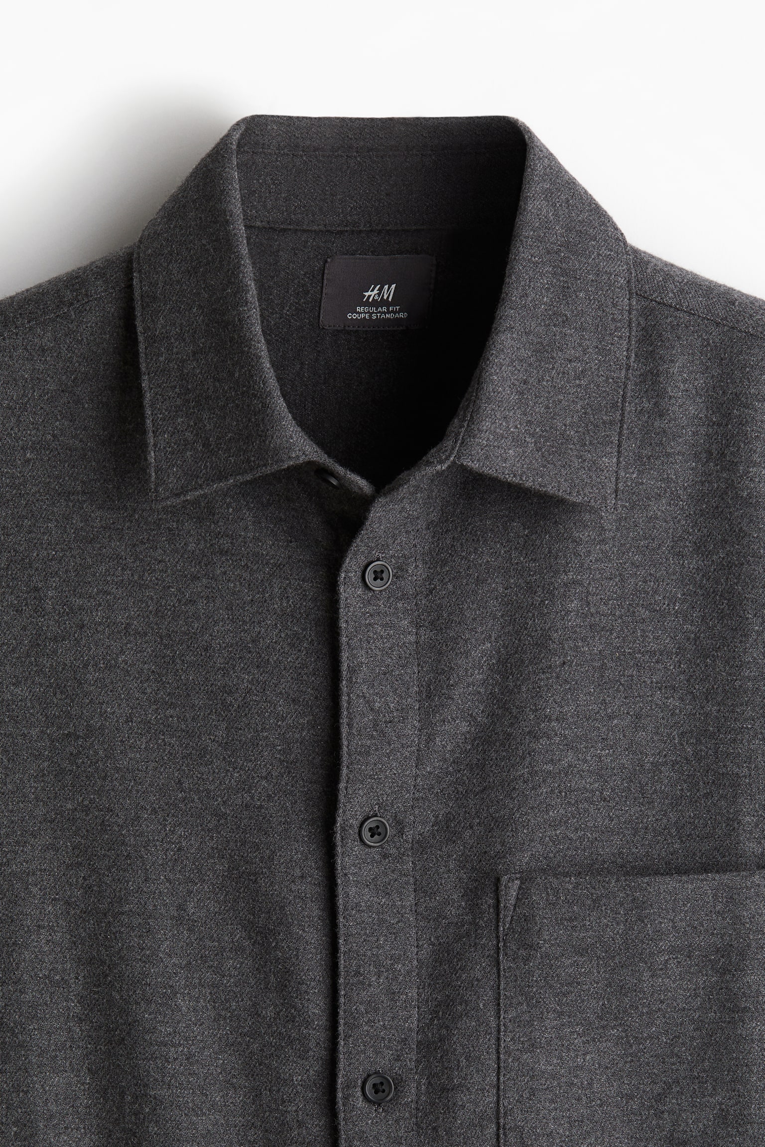 Regular Fit Flannel shirt - Dark grey/Black/Beige/Navy blue/Light grey marl - 6