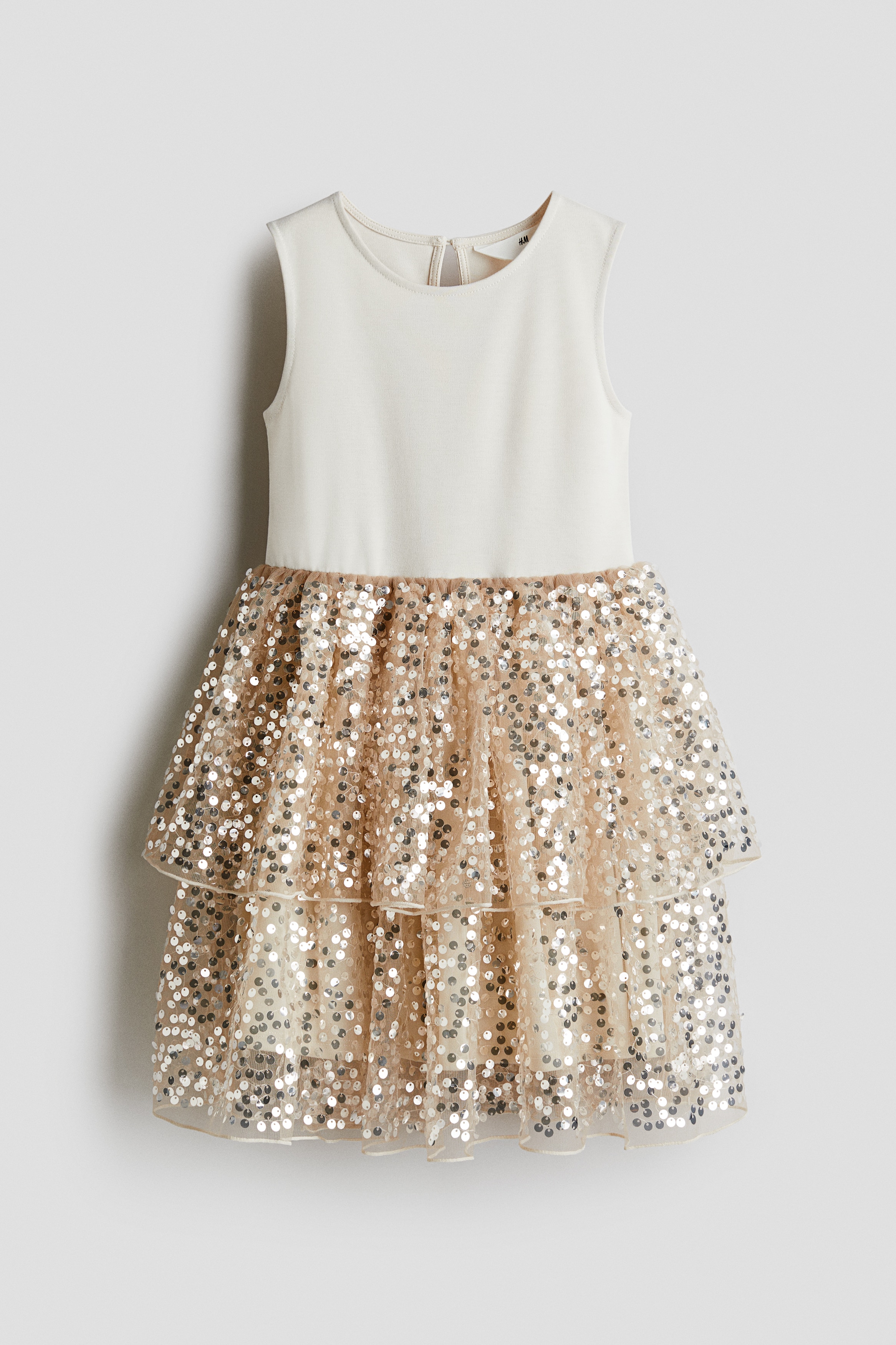 Girls - Black Sequined-Skirt Dress - Size: 4T (3-4Y) - H&M