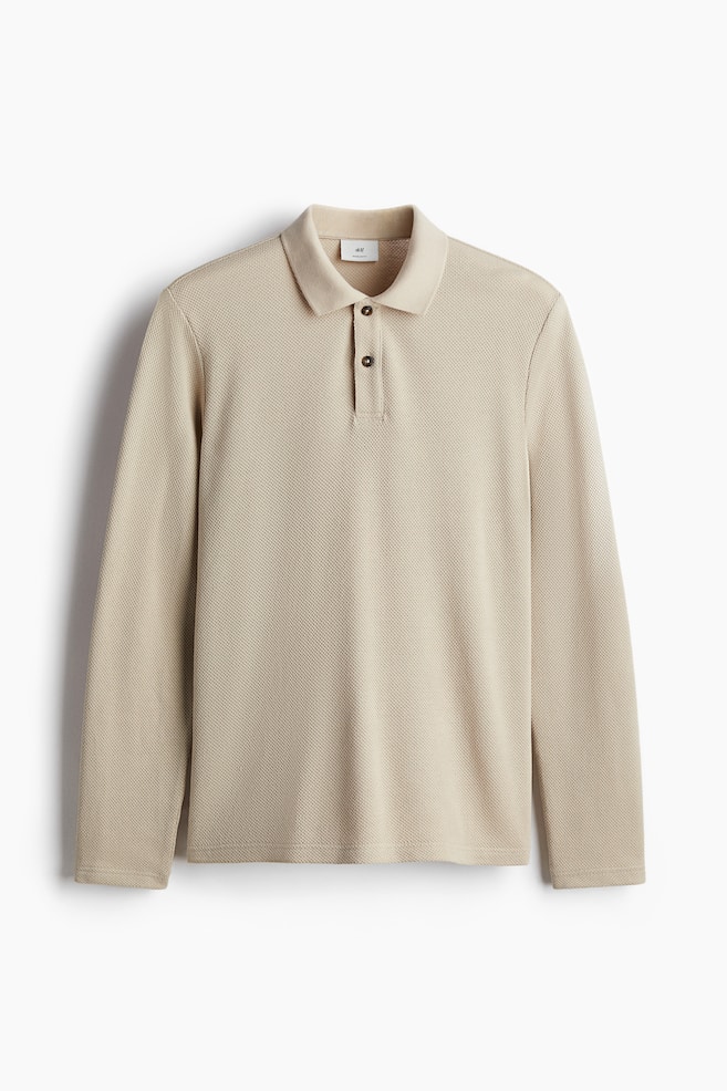 Regular Fit Piqué polo shirt - Beige - 1