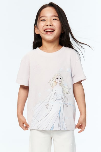 プリントデザイン コットンTシャツ