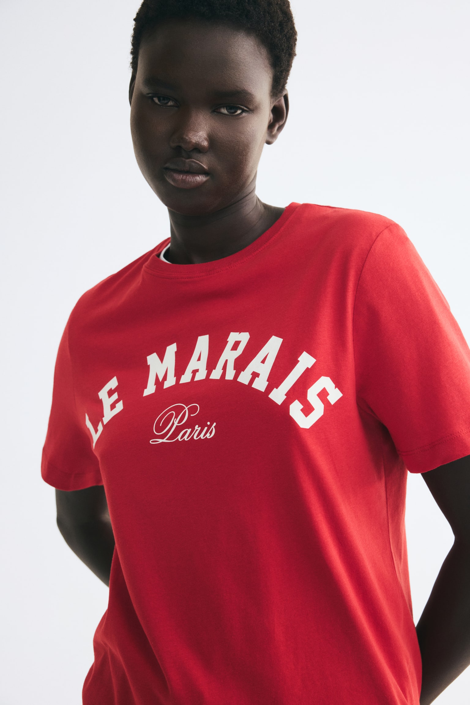 Printed T-shirt - Red/Le Marais/Black/Costa Rica/Dark brown/Palm trees/Dusty pink/Solare/Light beige/Atacama/White/Rio de Janeiro/Light beige/Paris Atelier/Cream/Brasil/Cream/Marrakech/Black/Maison de Paris/Dark brown/Italia/Light yellow/Energized - 1