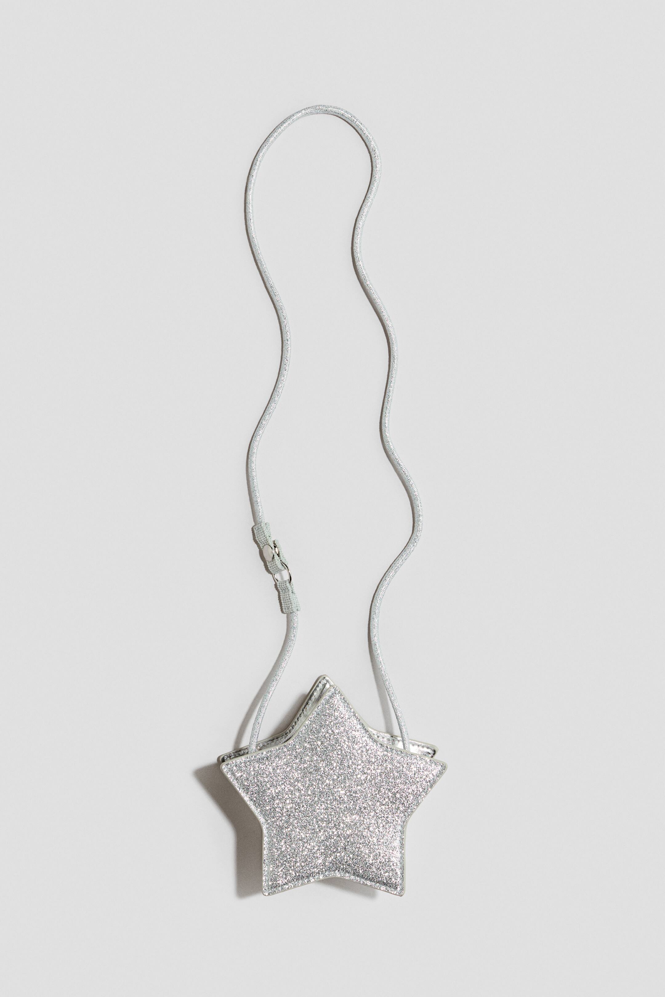 View larger image: Glittery crossbody bag - Silver-coloured/Stars - Kids | H&M 1