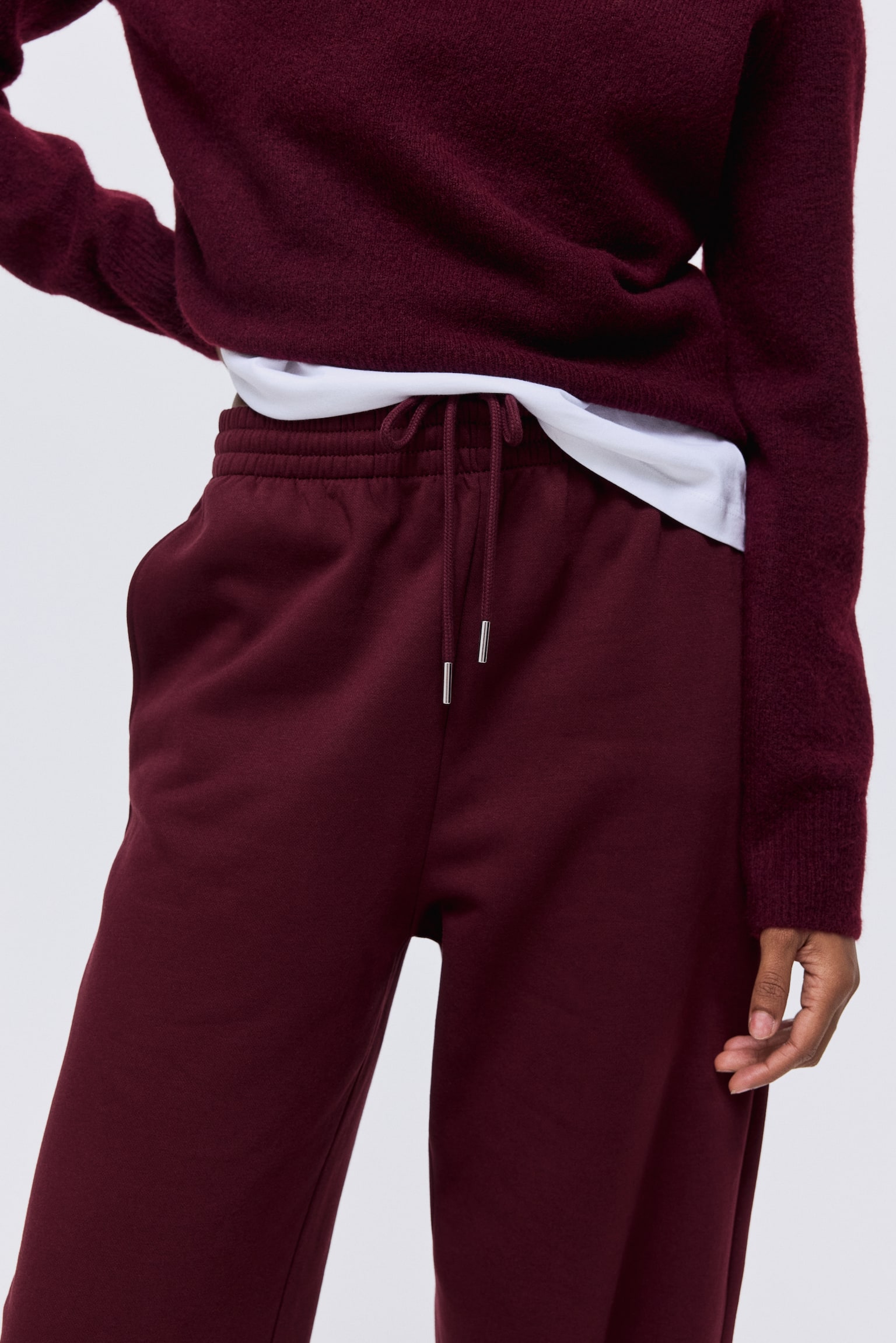 Sweatpants - Burgundy/Light grey marl/Dark brown/Cream/Khaki green/Black/Navy blue/Powder pink - 6