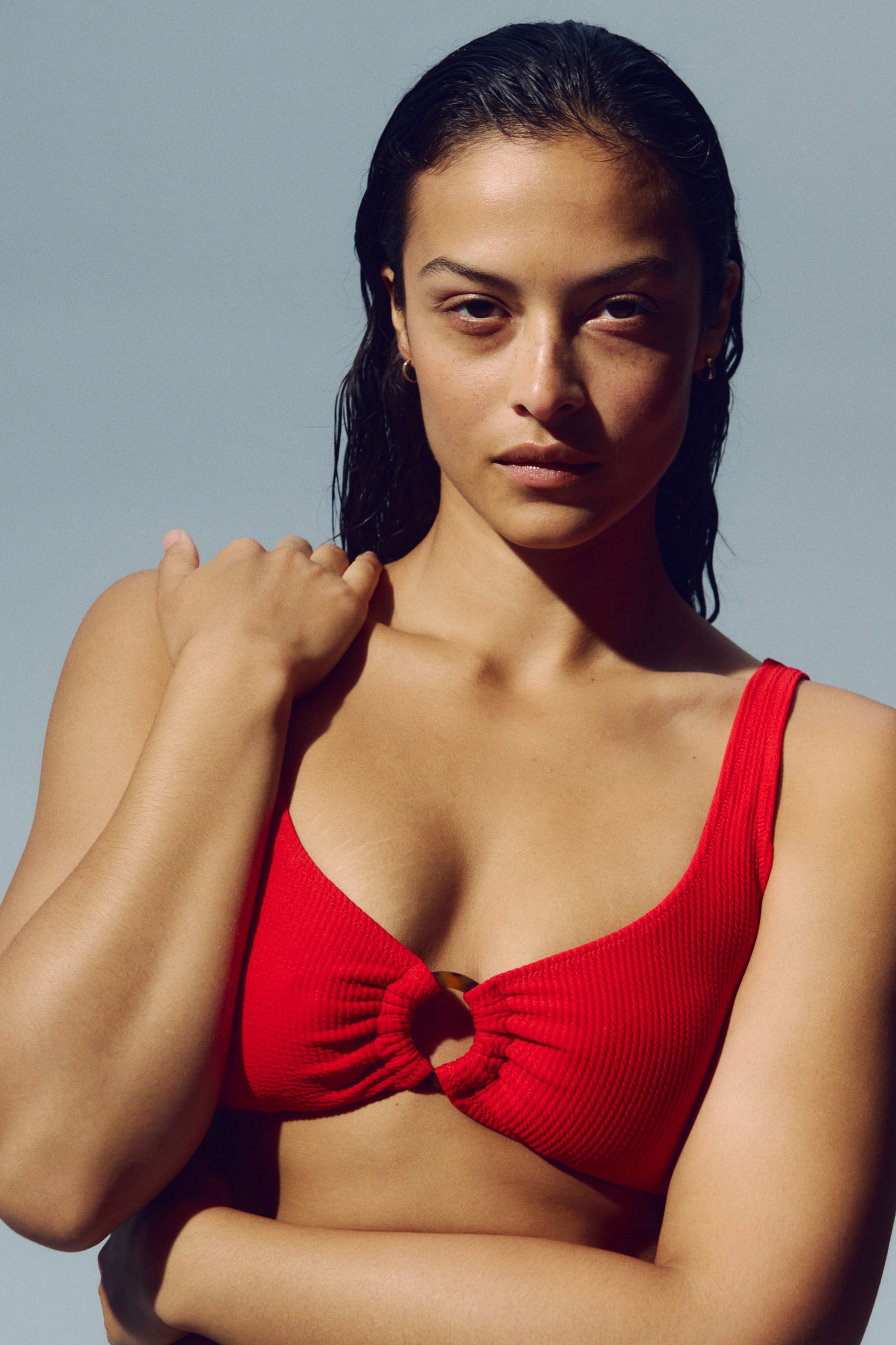 View larger image: Padded bikini top - Bright red - Ladies | H&M 1