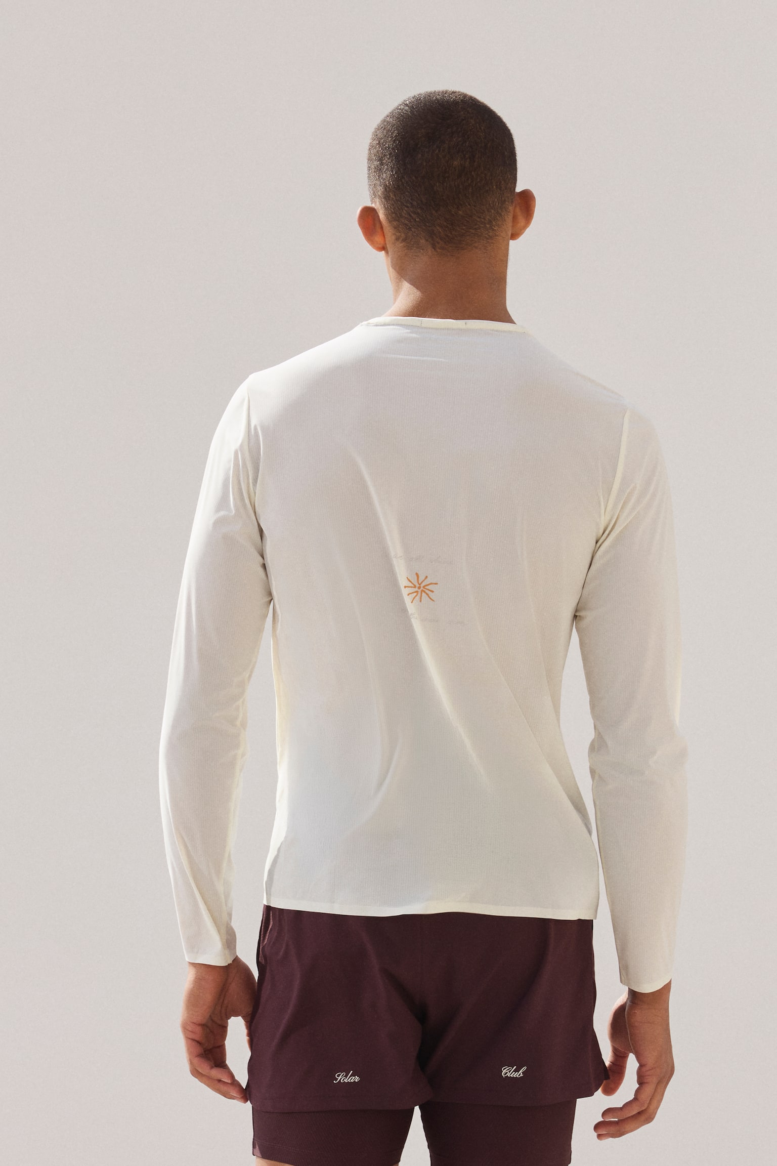Мужская рубашка H&M Move Long-Sleeved Sports with CoolMove™, цвет: Слоновая кость — фото 5