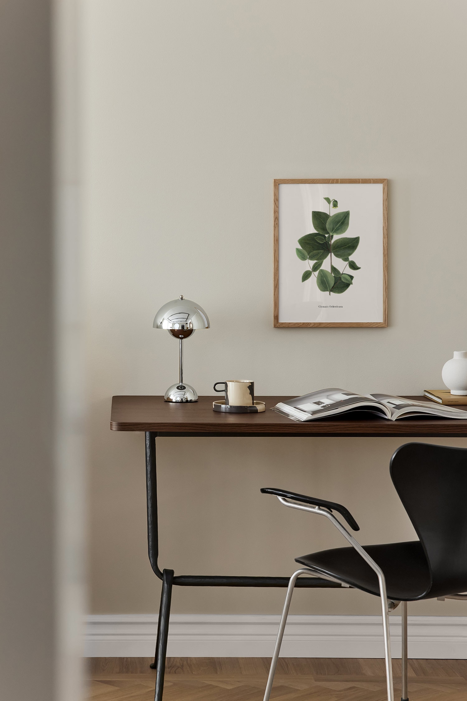 Green Clematis Poster - Grün/beige