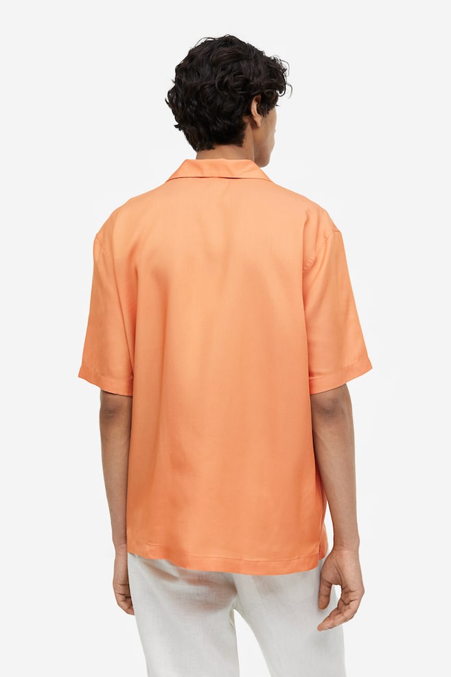 Regular Fit Short-sleeved lyocell shirt - Apricot/Black/Light greige/Khaki green/dc/dc - 6