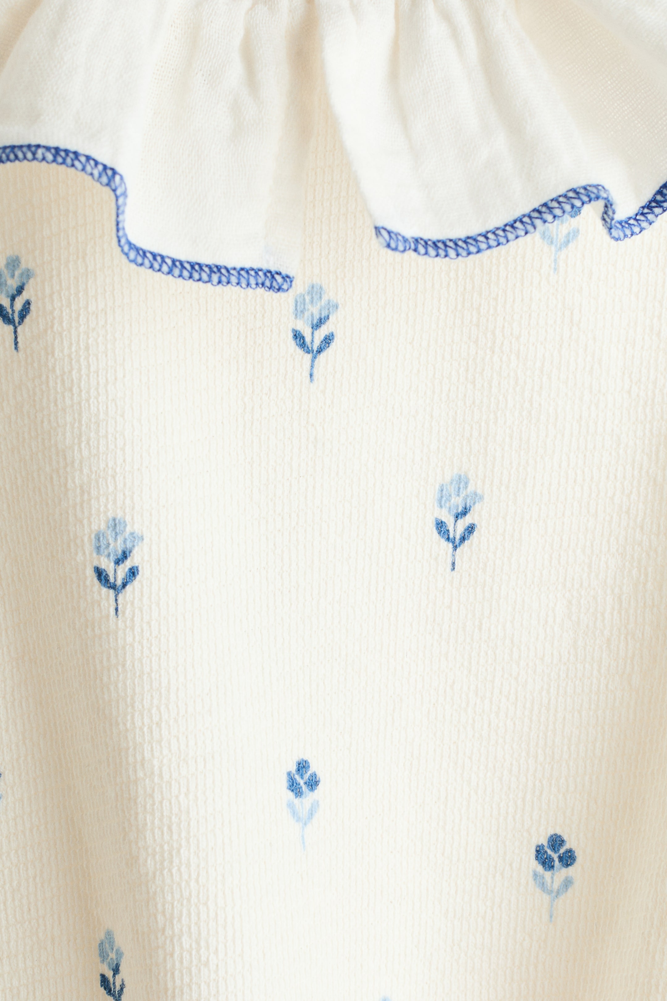 Детские комбинезоны H&M Cotton Romper Suit with Muslin Collar — фото 2