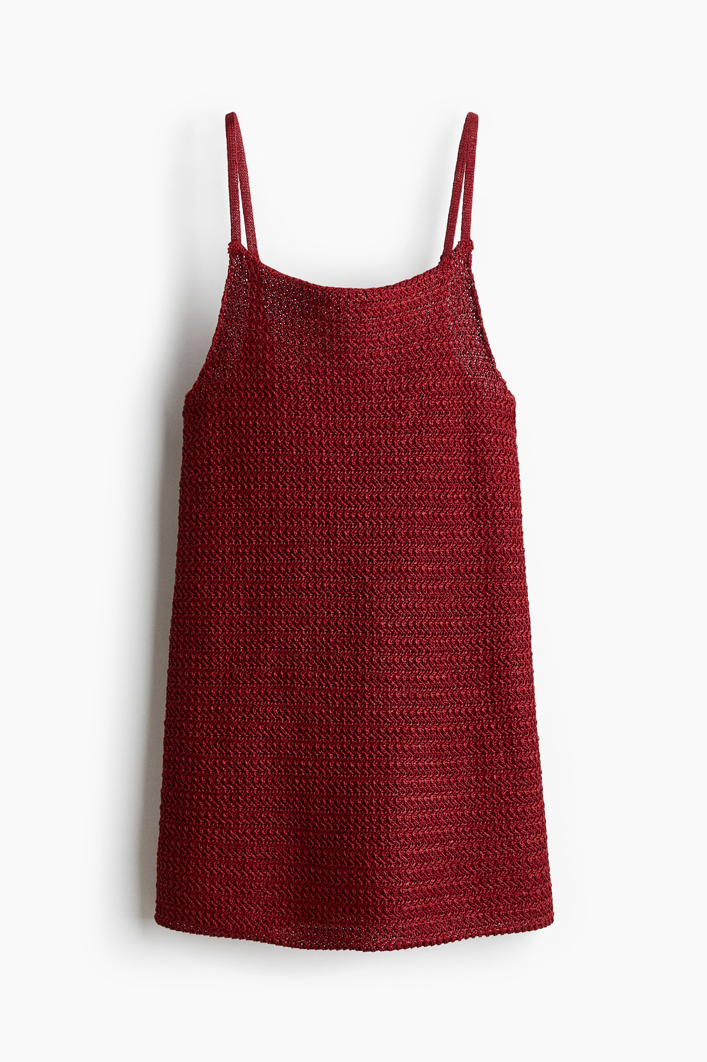 H & M - Strandkleid aus strukturiertem Strick - Rot - Damen