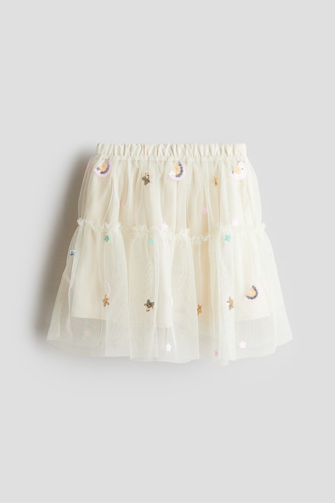Tulle skirt - Cream/Rainbows - 1