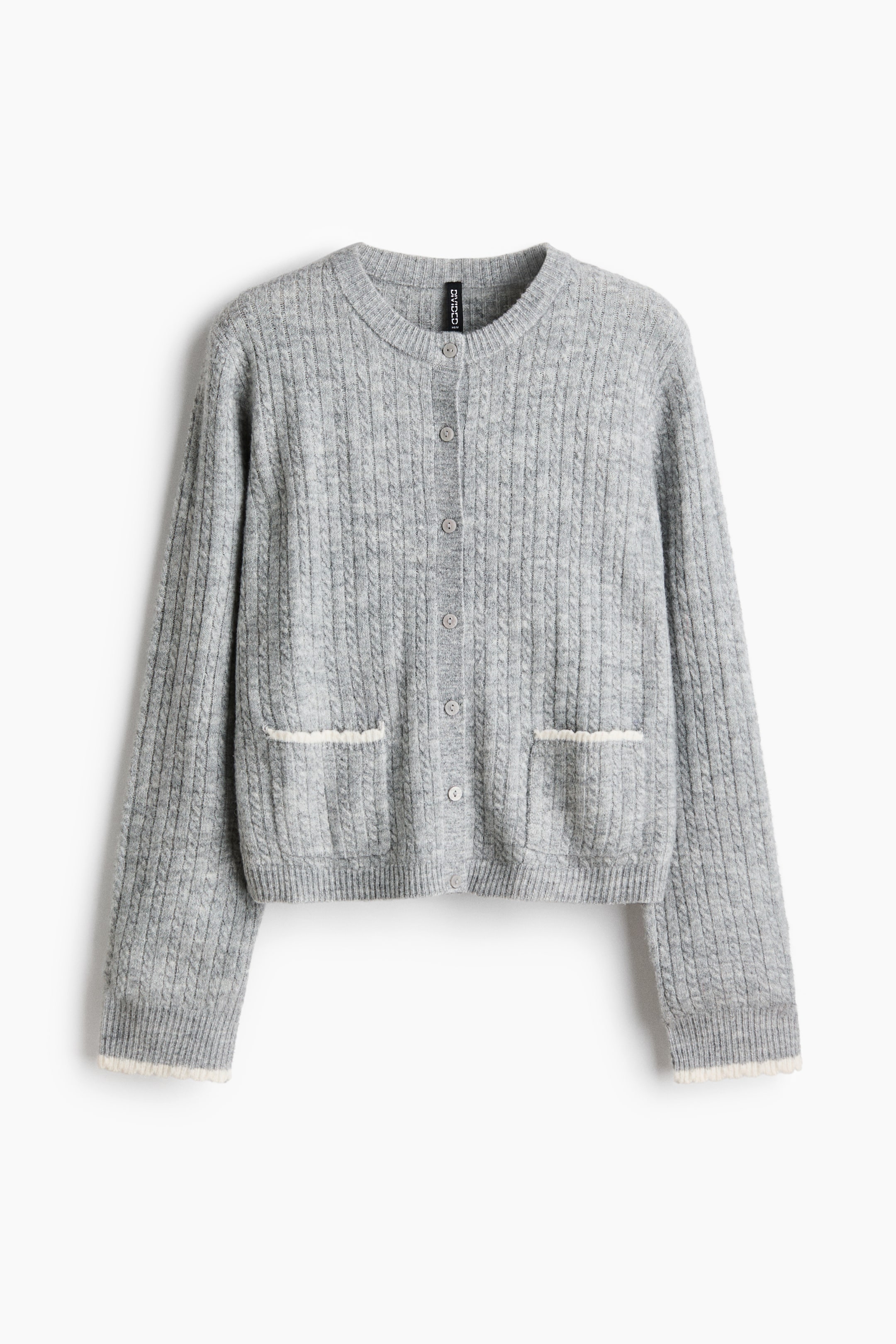 View larger image: Cable-knit cardigan - Grey marl - Ladies | H&M IN 1