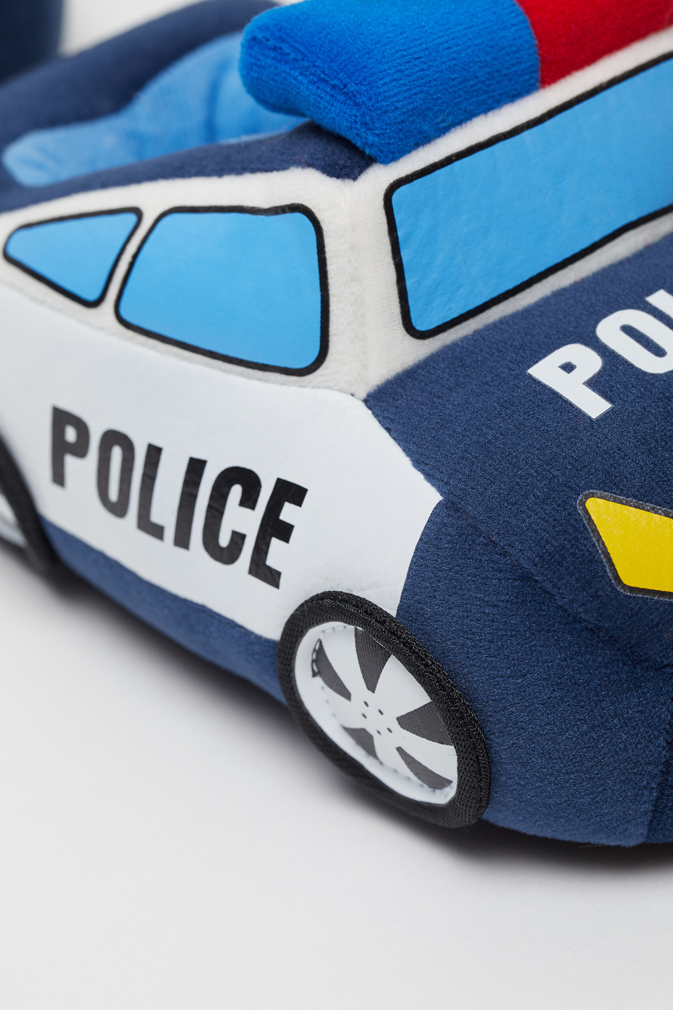 Chaussons Bébé Velours Bleu Voiture - Pointure 19 - Neuf Sans Emballage - Unisexe