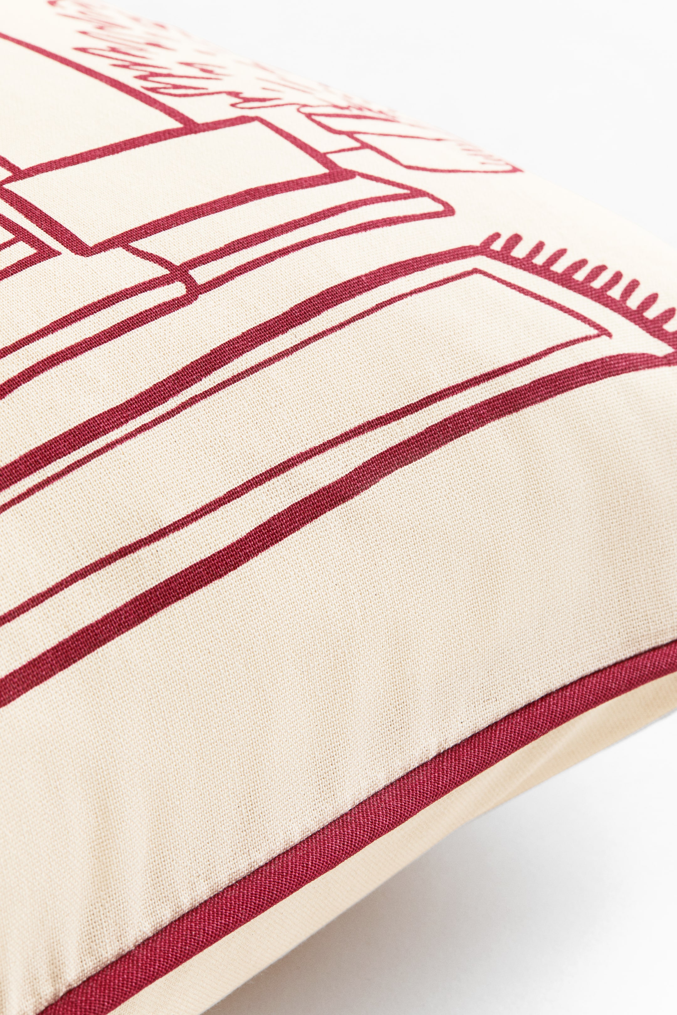 Printed Canvas Cushion Cover