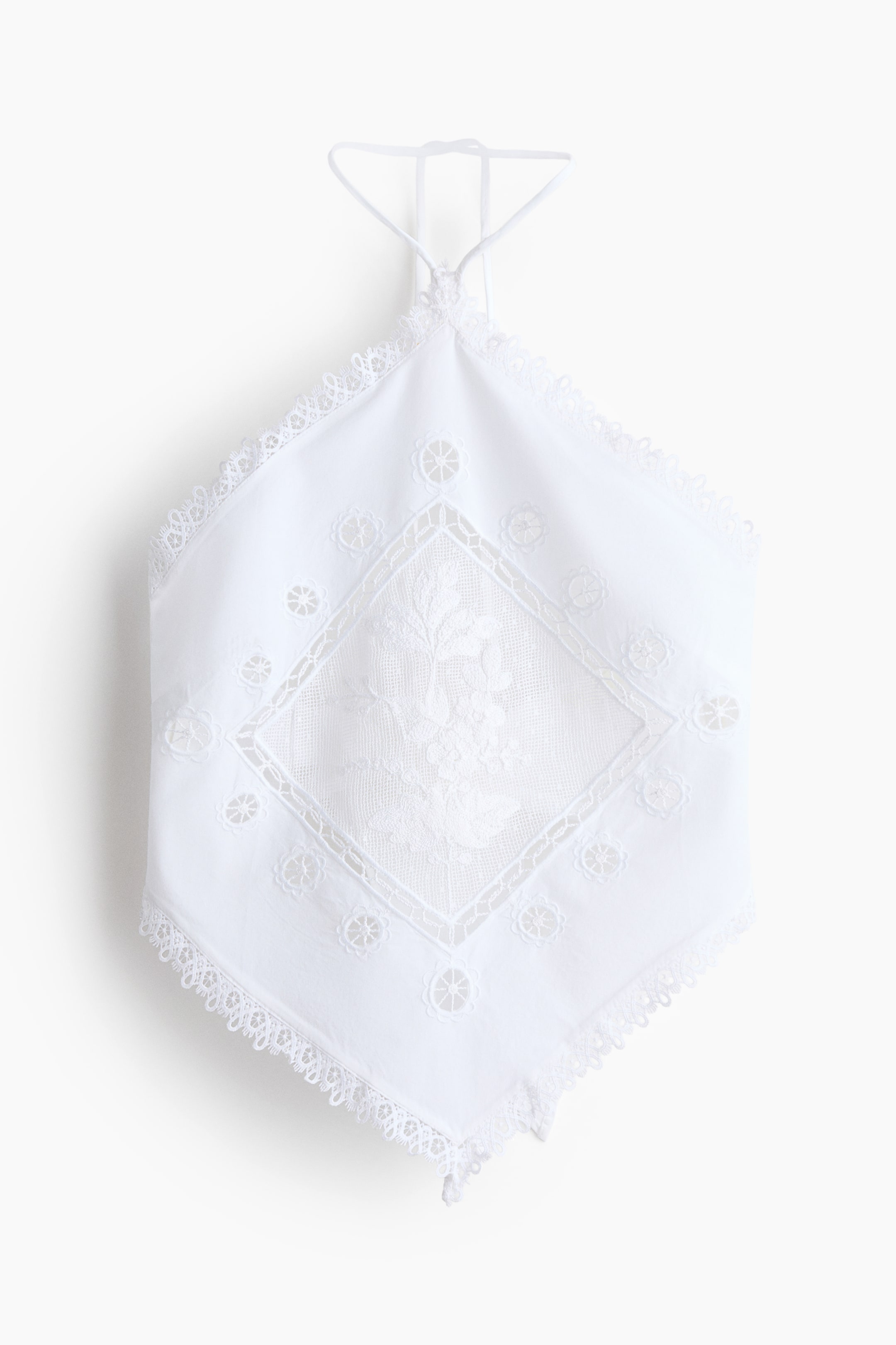 Lace-Detail Halterneck Top