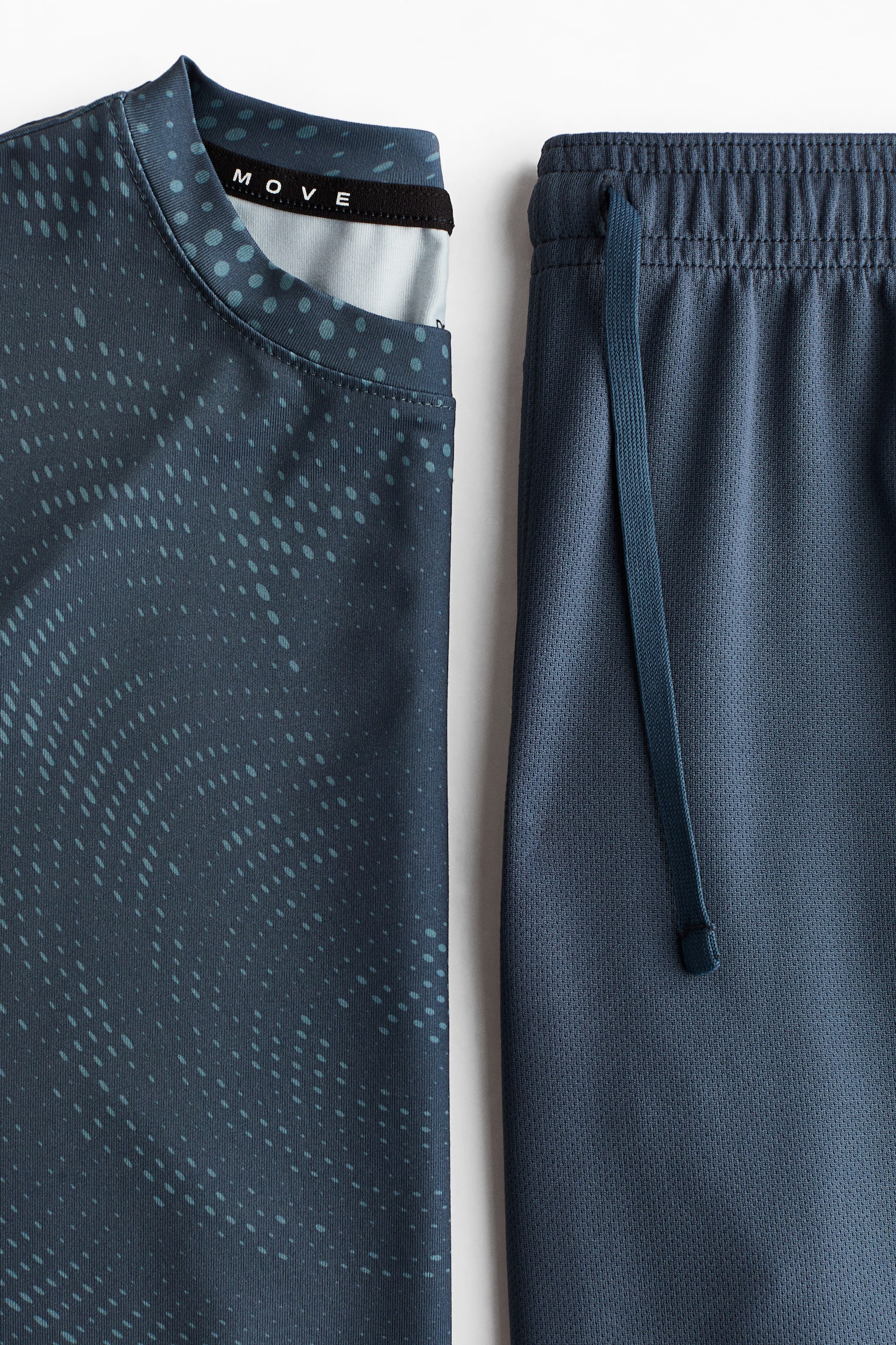 2-piece Football set with DryMove™ - Dusty blue/Black/Patterned - 4