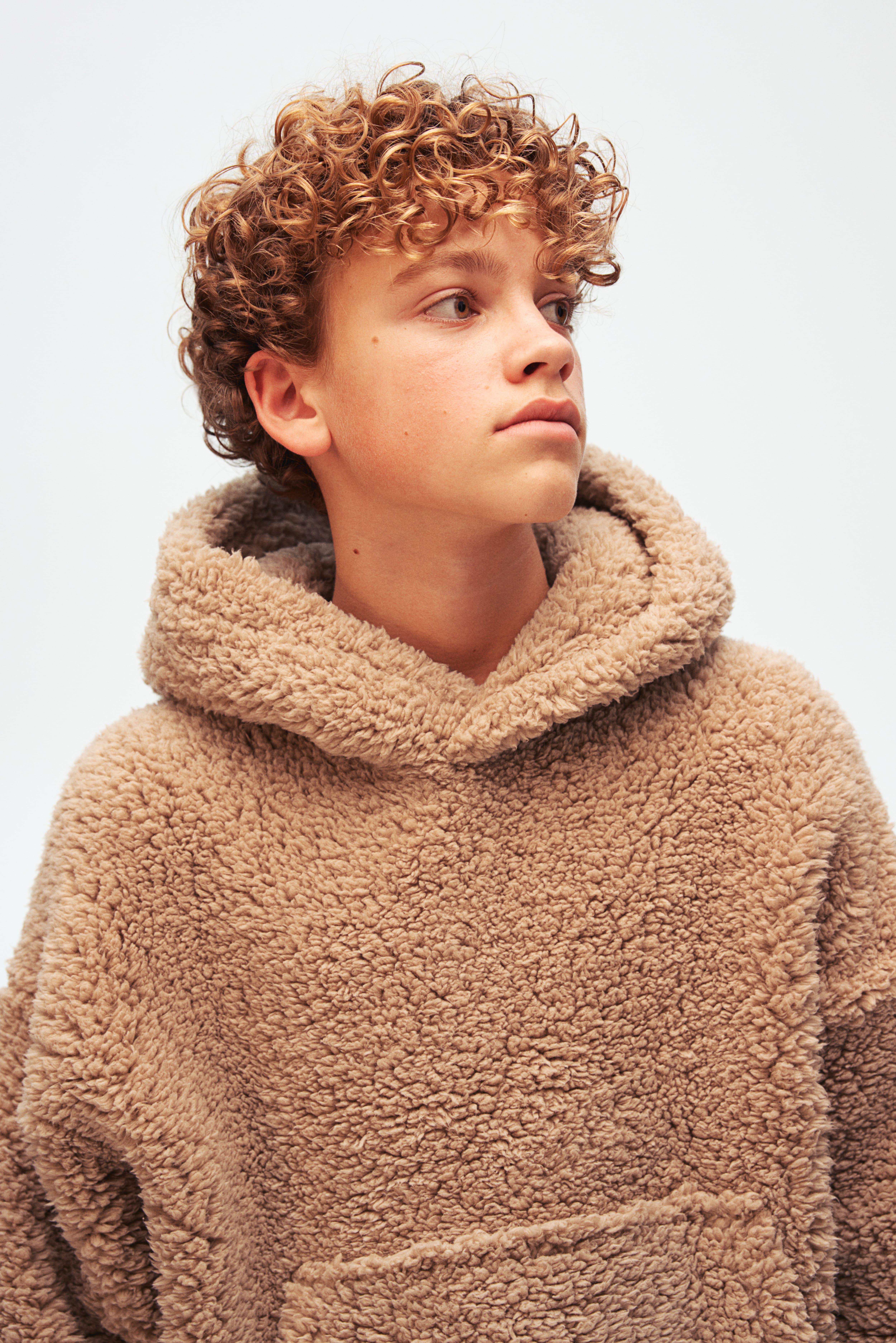 H&m sherpa hoodie sale