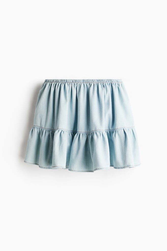 Minijupe à volants - Bleu denim clair/Gris/Blanc/fleuri/Crème/fleuri/Blanc - 1