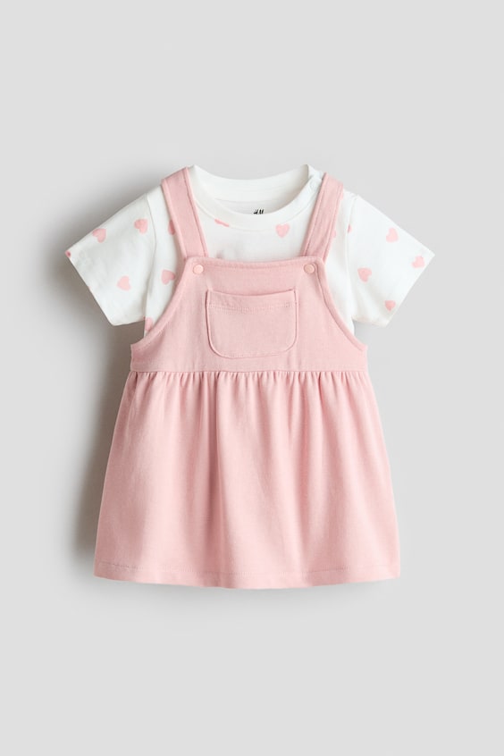 Детские платья H&M 2-Piece Overall Dress and Top Set