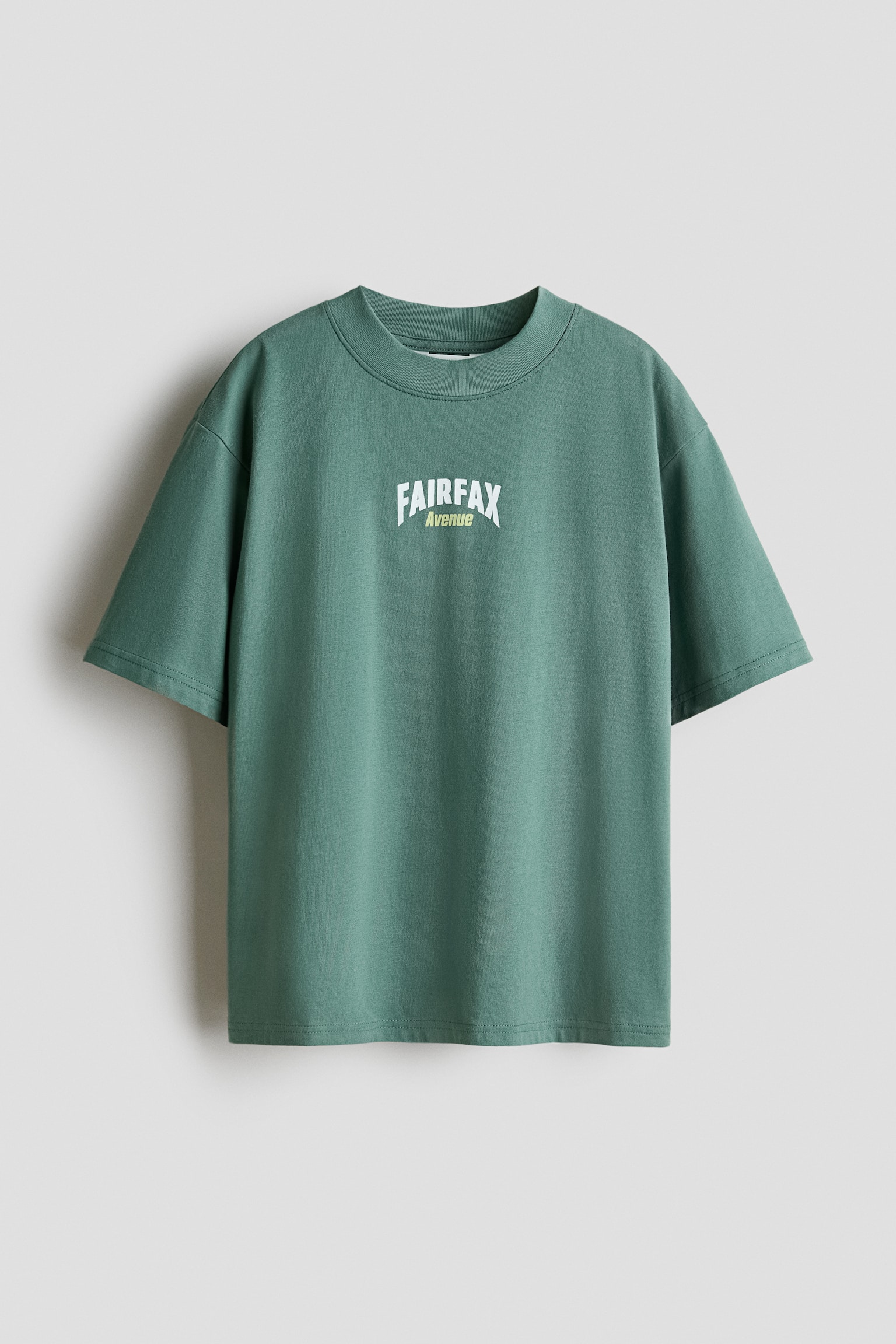 Print-motif cotton T-shirt - Green/Fairfax Avenue/Dark grey/New York