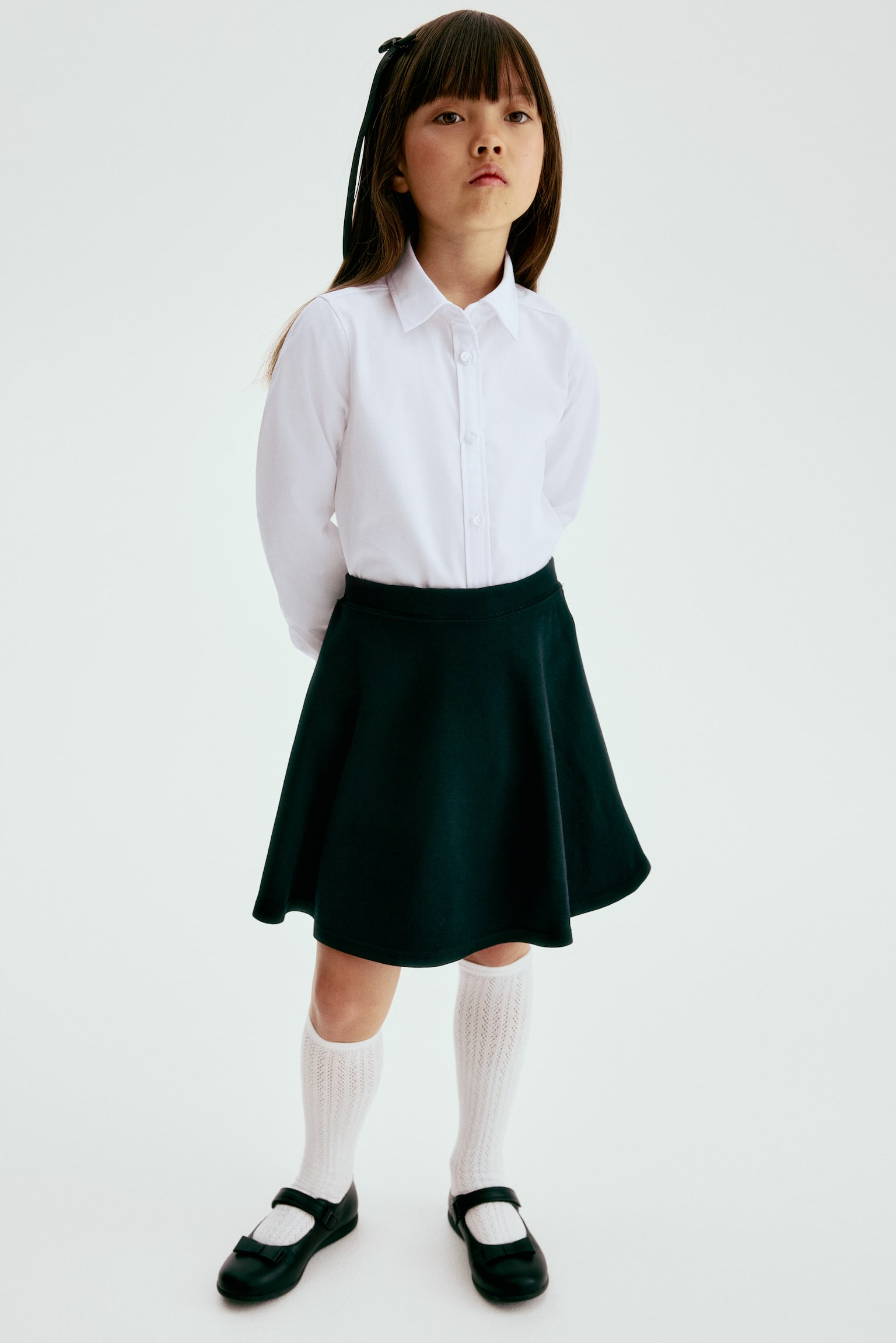 Детская рубашка H&M Easy-iron, цвет: Белый — фото 3