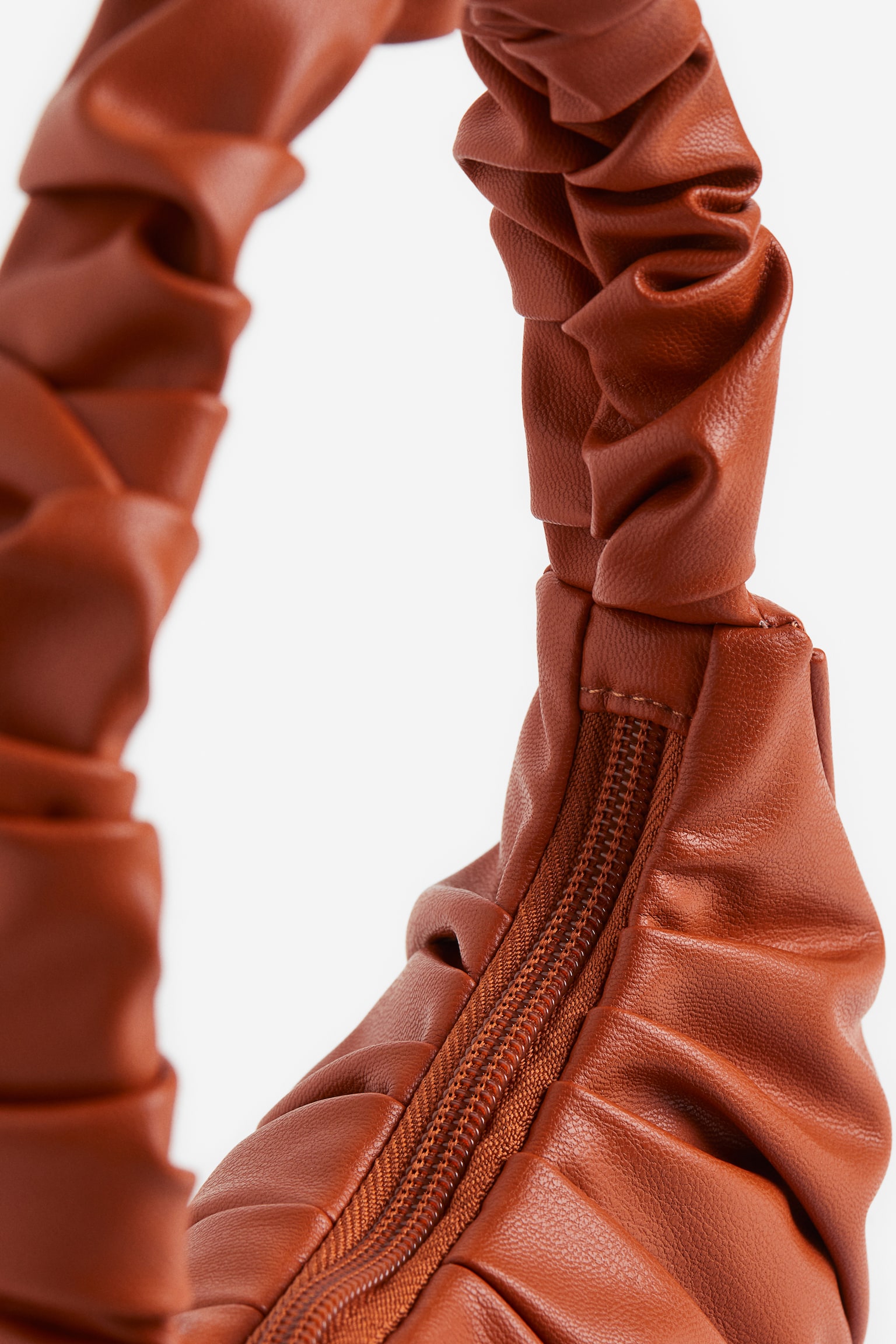 Pleated handbag - Brown - 2