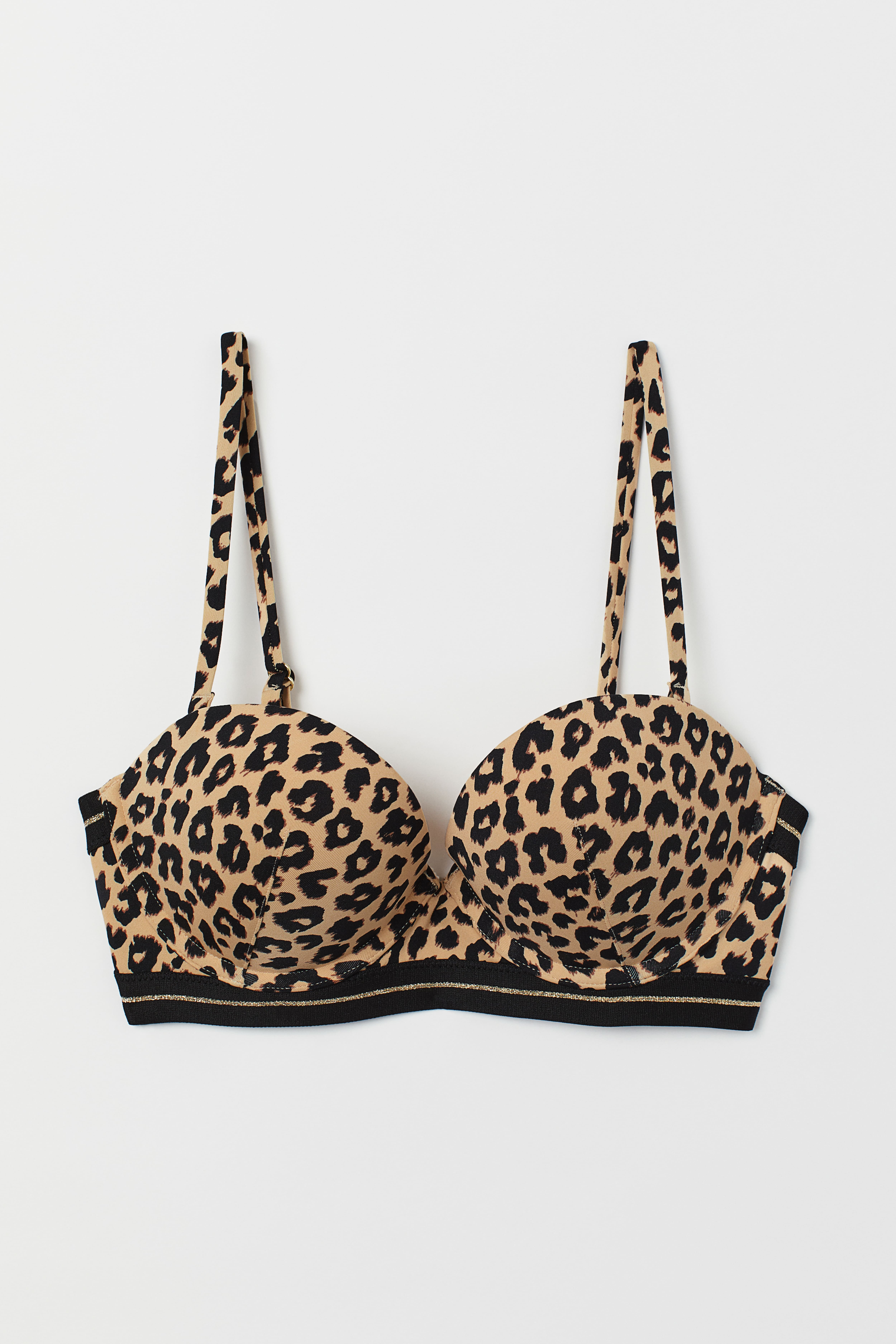 Super push up bikini bh Beige Leopardmonstrad DAM H M SE