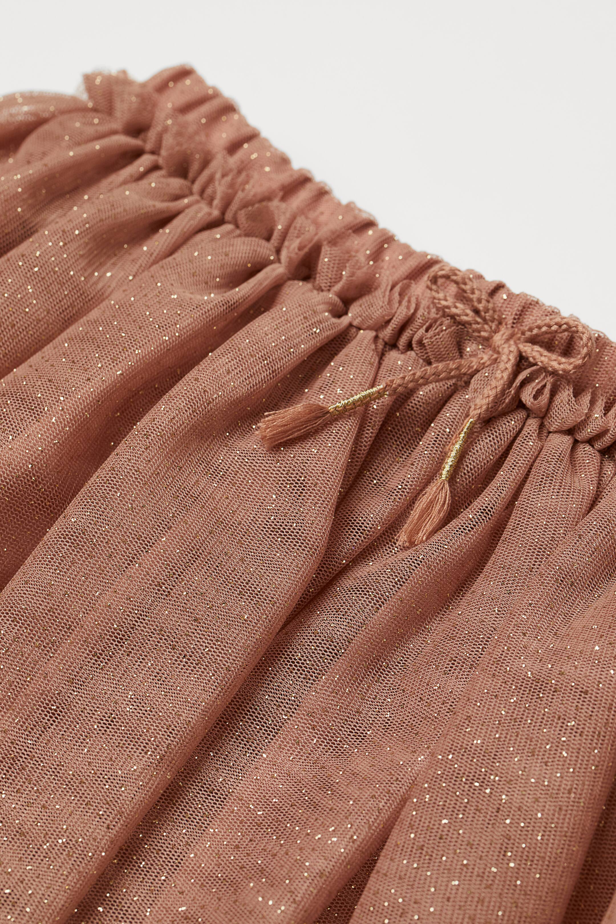 View larger image: Glittery Tulle Skirt - Beige - Kids | H&M US 2