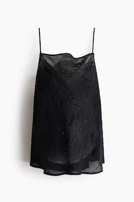 Topp med broderie anglaise