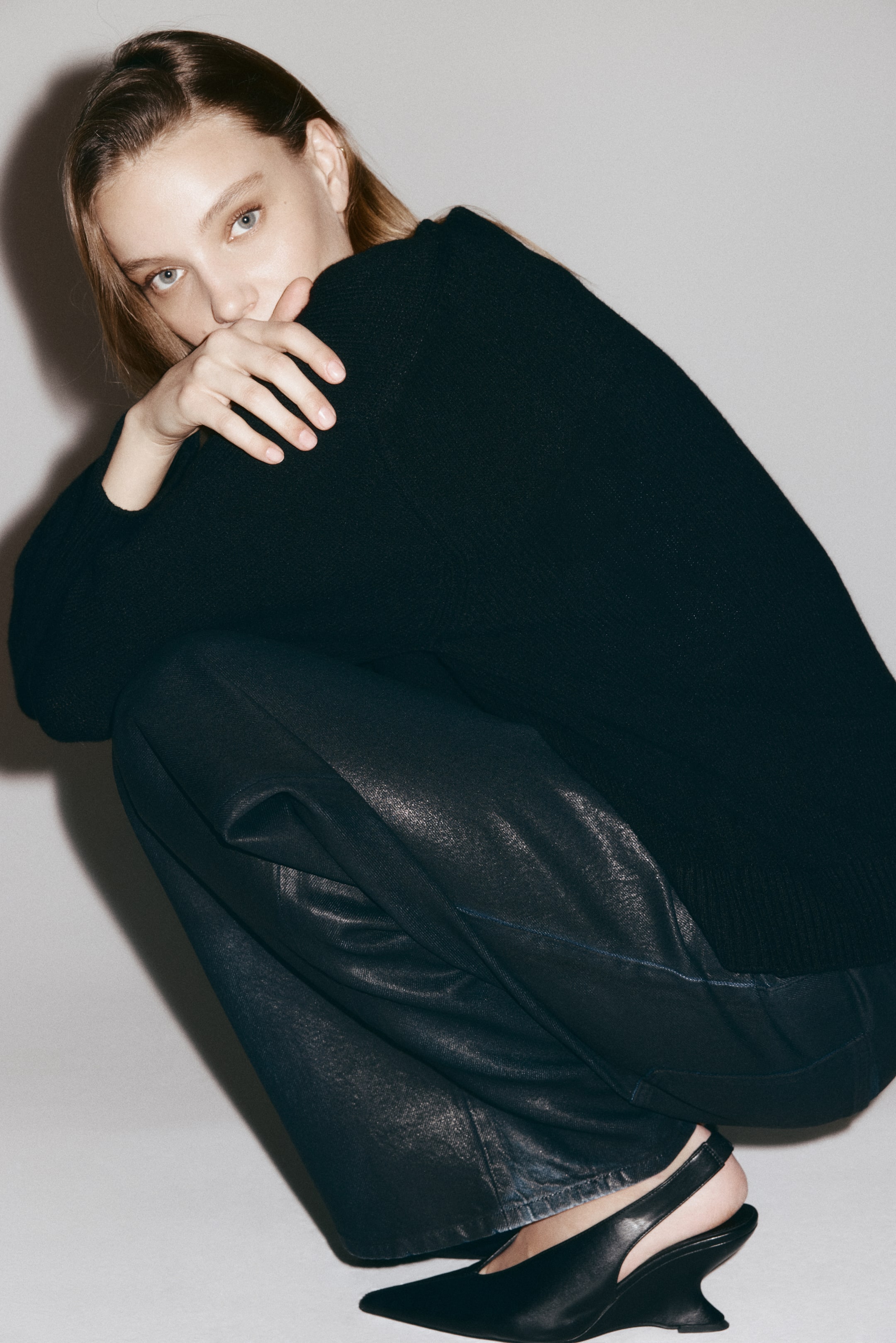 View larger image: V-Neck Sweater - Black - Ladies | H&M US 3