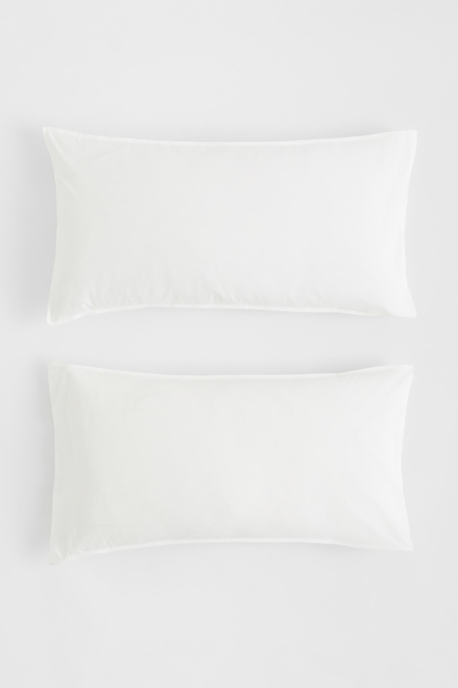 2-pack cotton pillowcases - White - 1