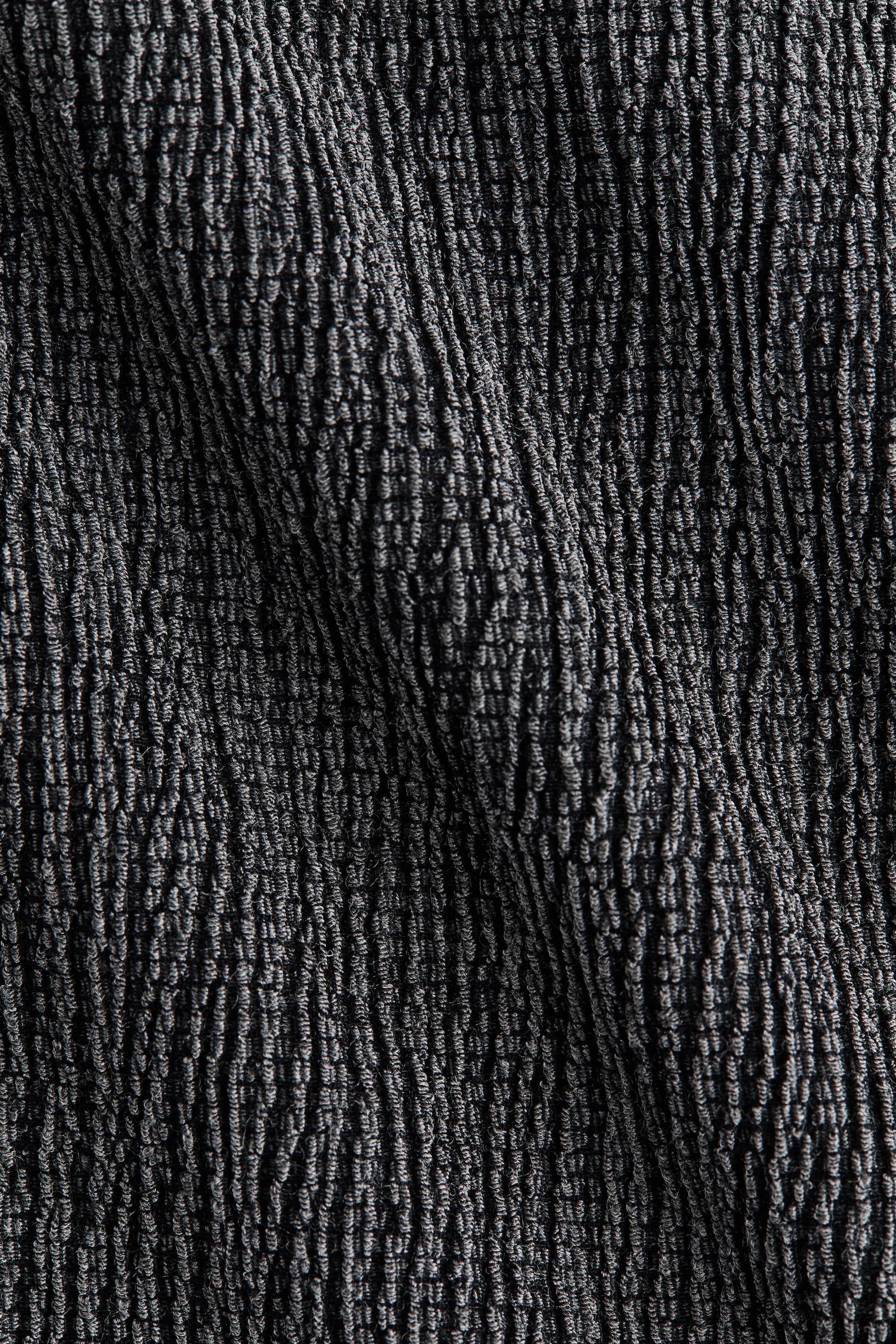 Crinkled Boat-Neck Top