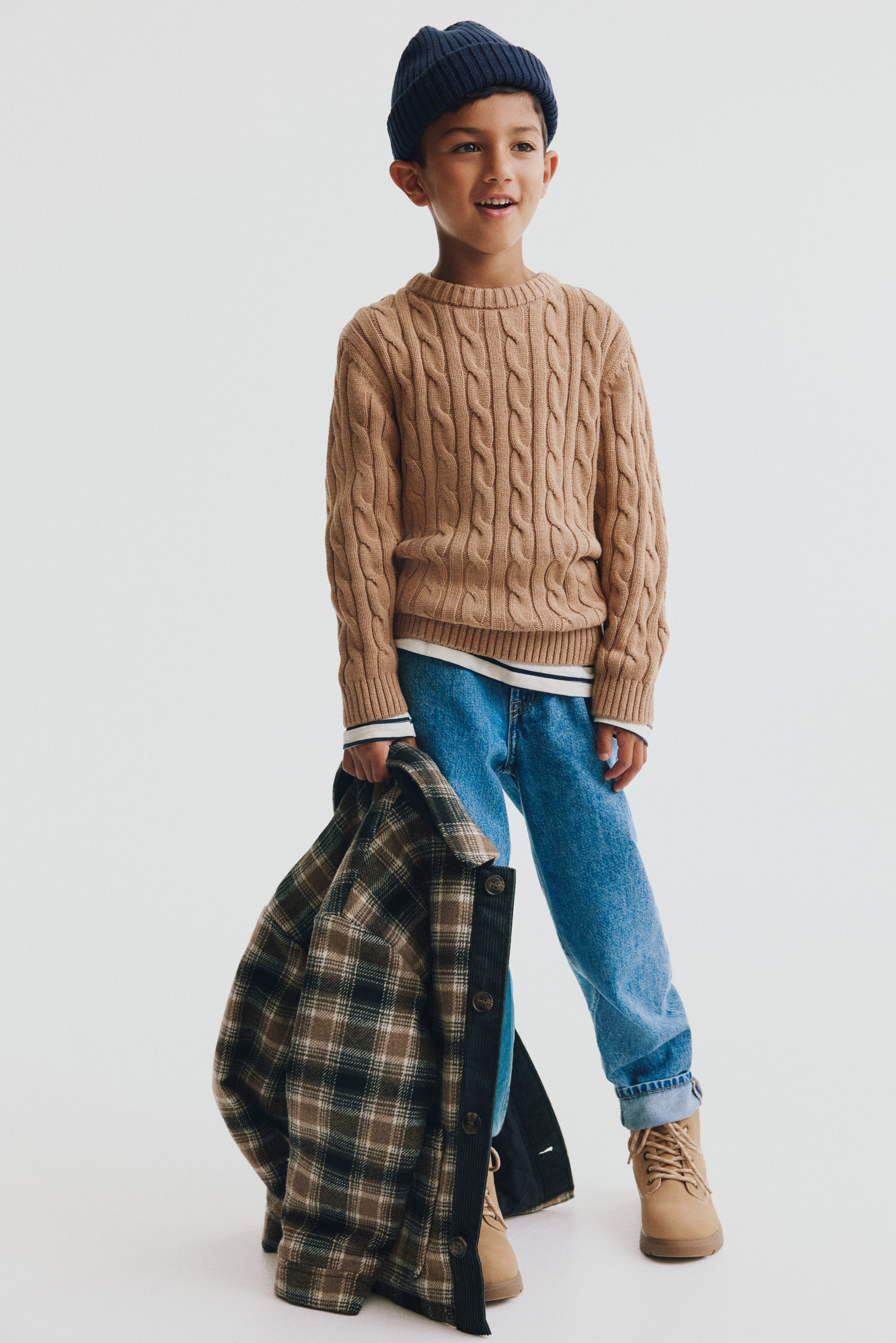 Cable-Knit Cotton Sweater