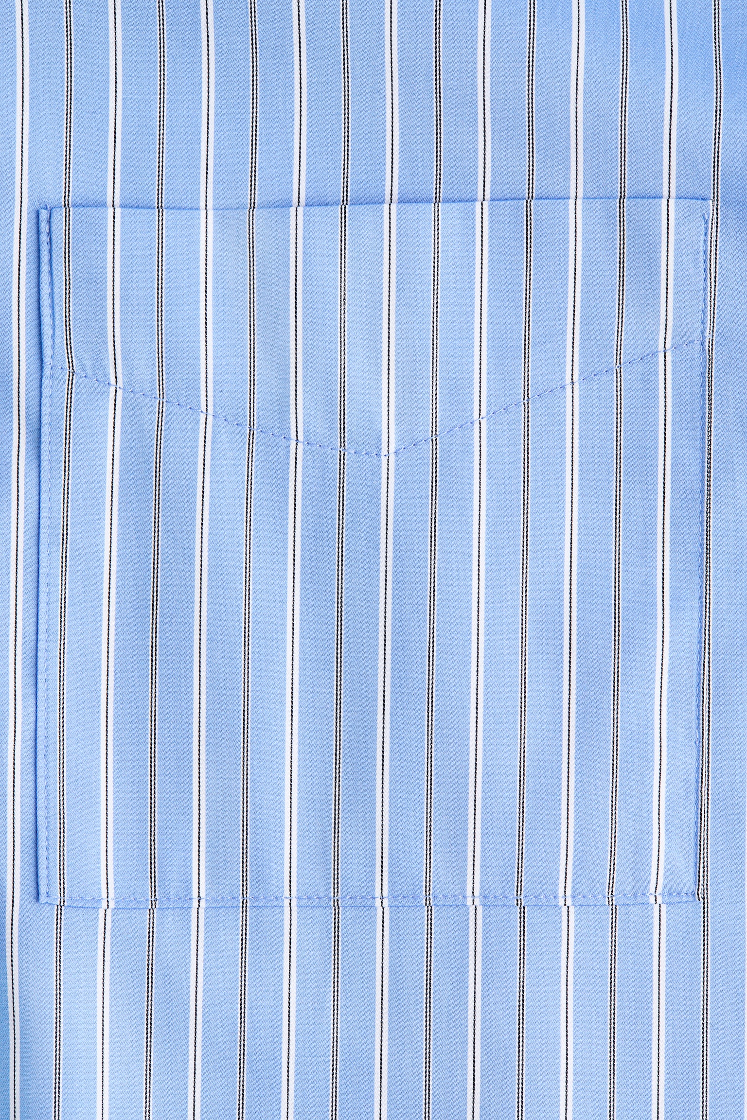 Oversized poplin shirt - Blue/Striped - 3