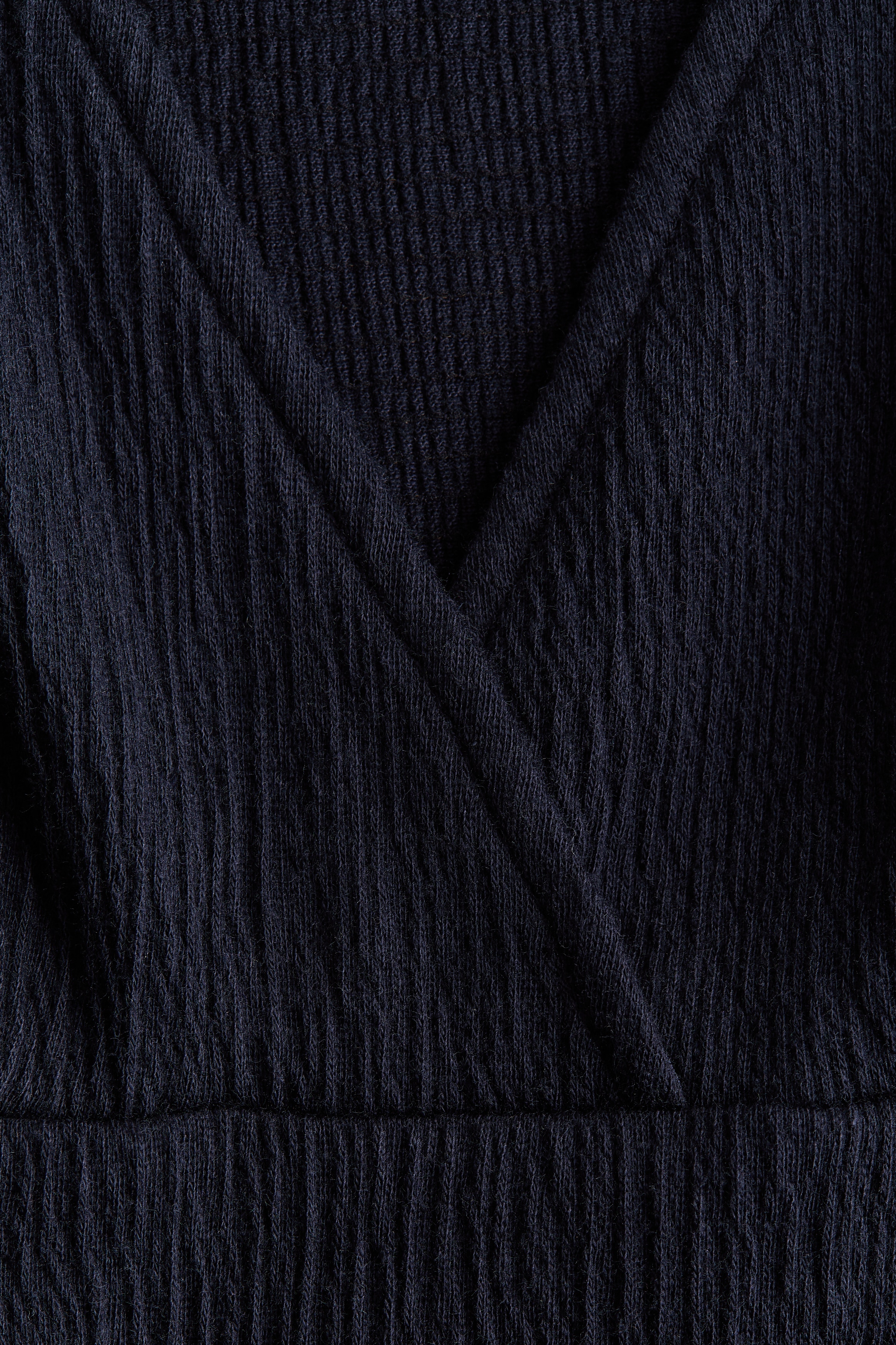 Textured-knit tie-detail top