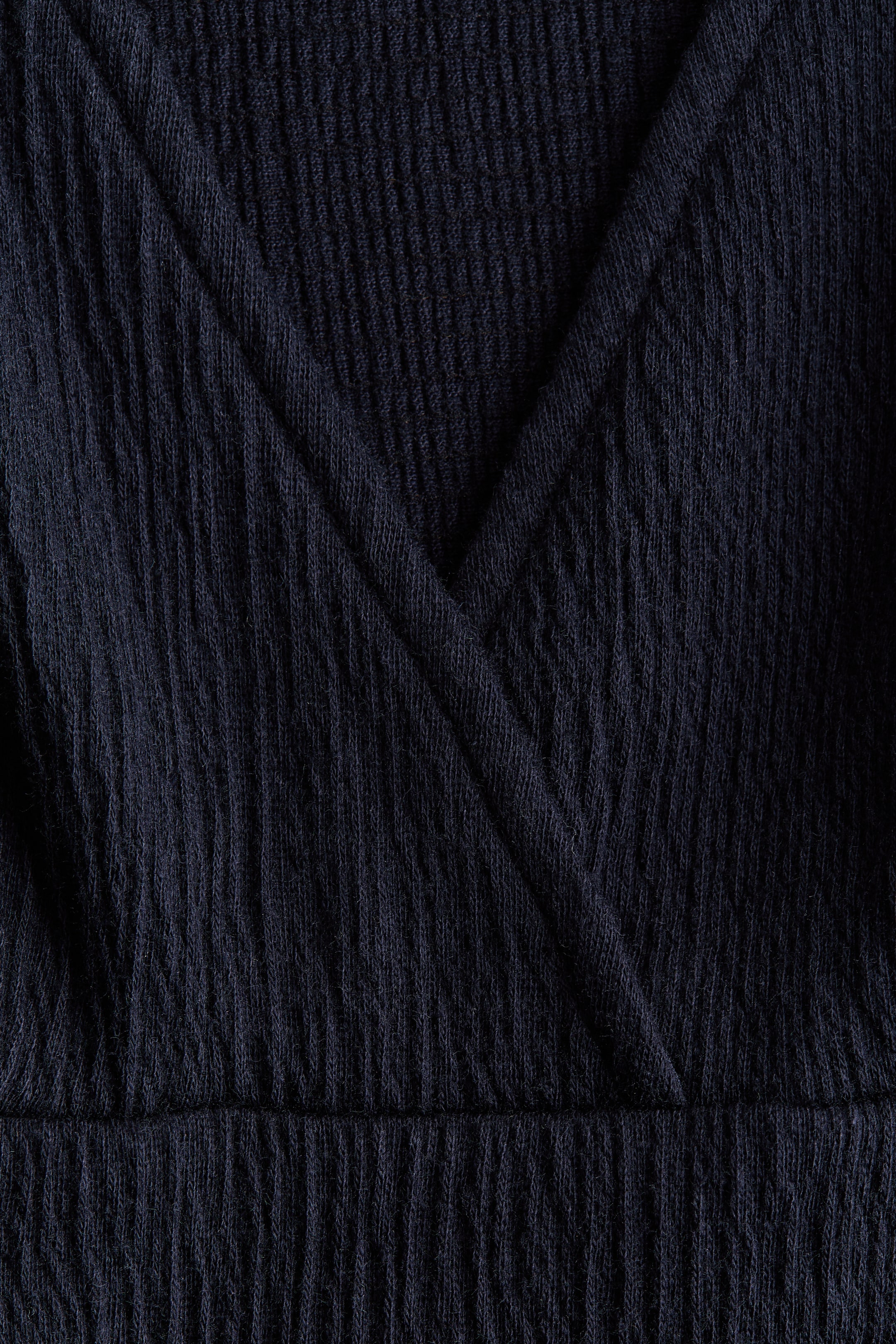 View larger image: Textured-knit tie-detail top - Navy blue - Ladies | H&M IN 2