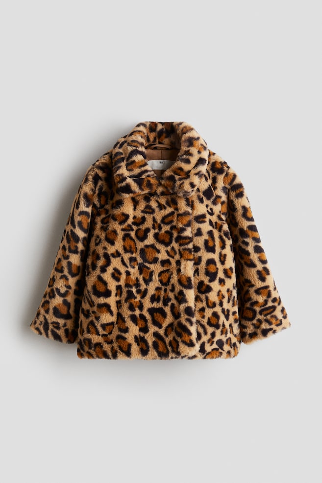 Fluffy jacket - Beige/Leopard print - 1